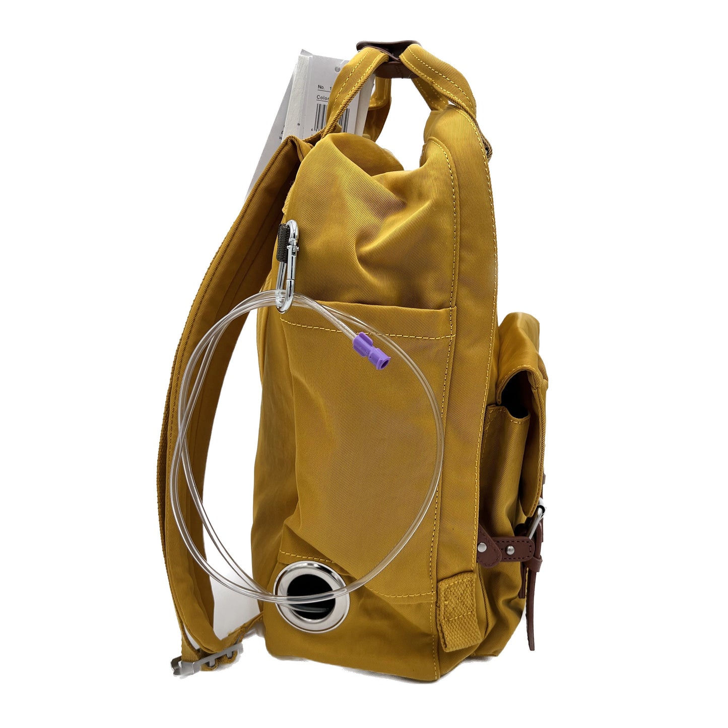 Medium Feeding Tube Backpack | Mustard Yellow | Adapted for Kangaroo Joey and Enteralite Infinity | 14”