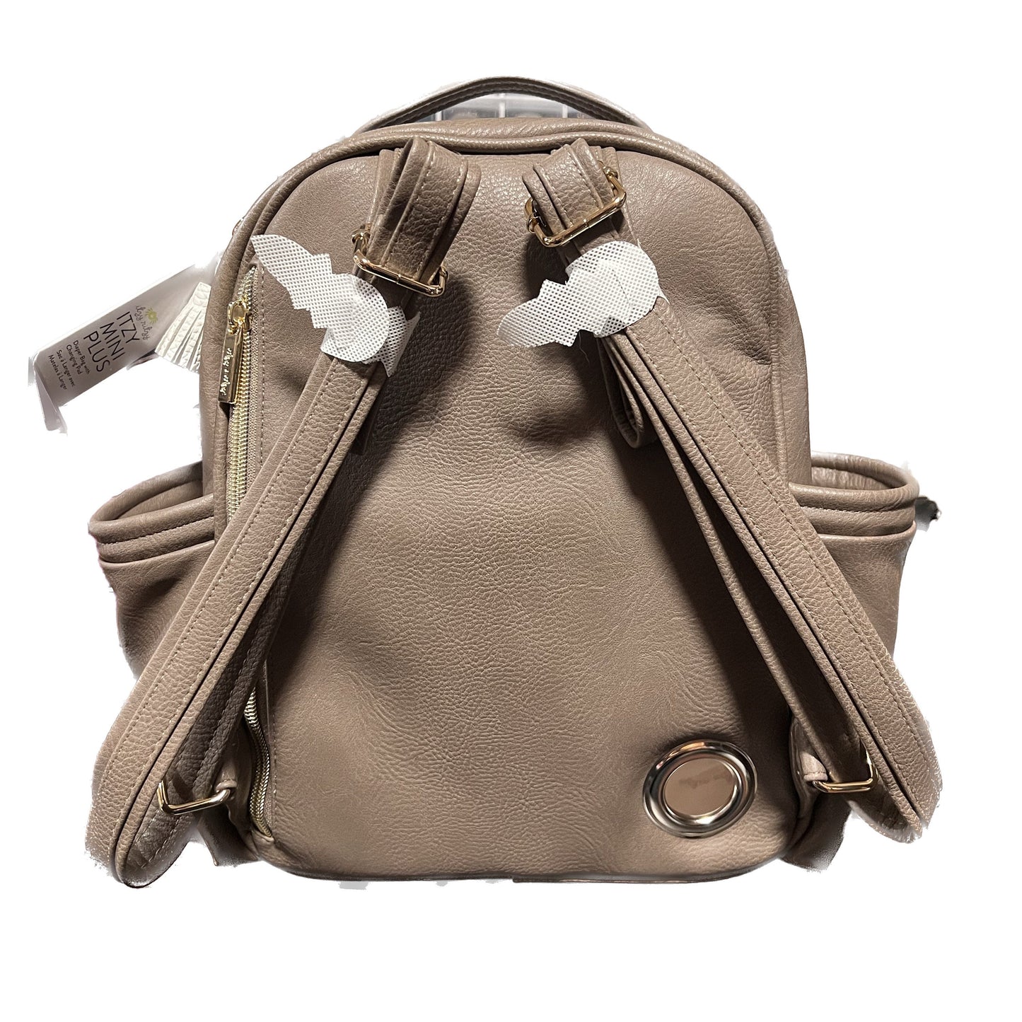 Small Tube Feeding Backpack | Cognac Brown, Vegan Leather | Small, 12” | For Enteralite Infinity, Kangaroo Joey/Omni, TPN