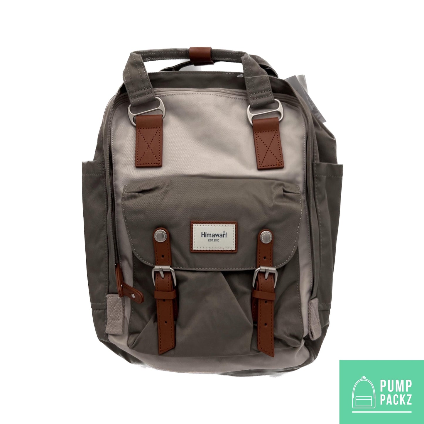 Medium Feeding Tube Backpack | Dark and Light Grey | Adapted for Kangaroo Joey and Enteralite Infinity | 15”