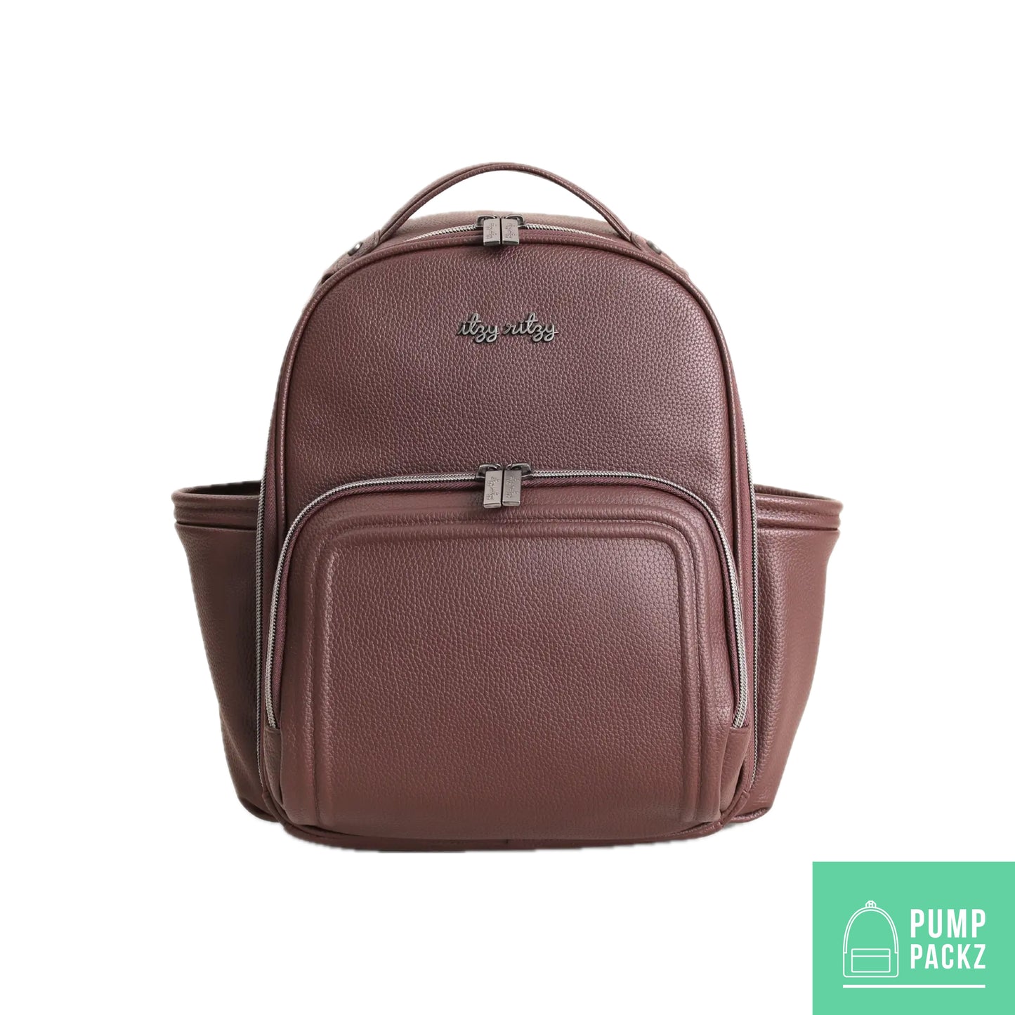 Small Tube Feeding Backpack | Espresso , Vegan Leather  | Small, 12” | For Enteralite Infinity,  Kangaroo Joey/Omni,  TPN