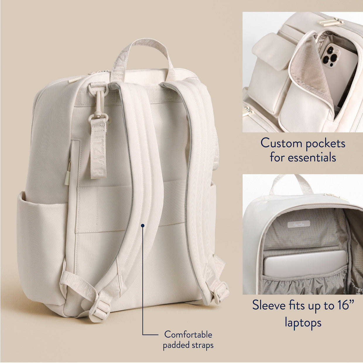 Extra Large Tube Feeding Backpack | Enteralite Infinity | Kangaroo Omni | Cream | 17”