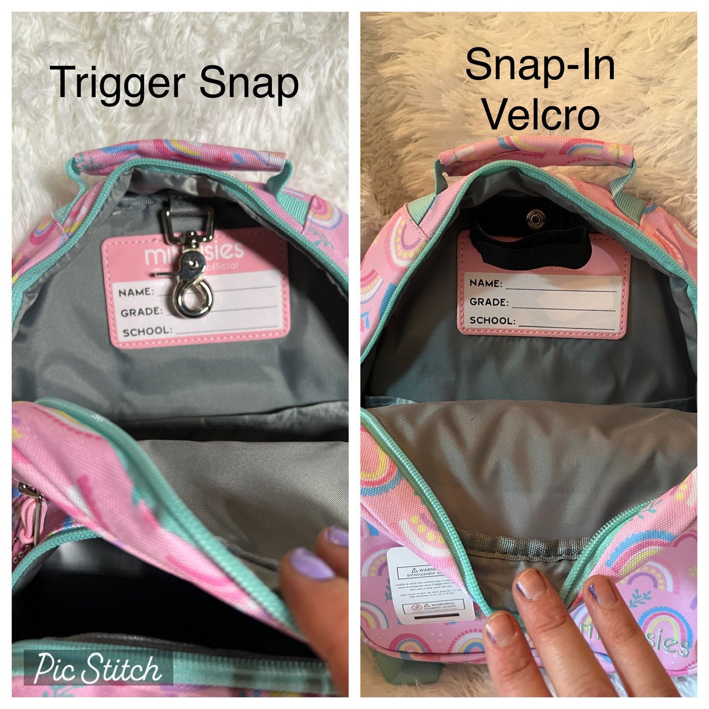 Small Feeding Tube Backpack | Teal and Pink Dinosaurs | For EnteraLite Infinity Feeding Pump | 12”