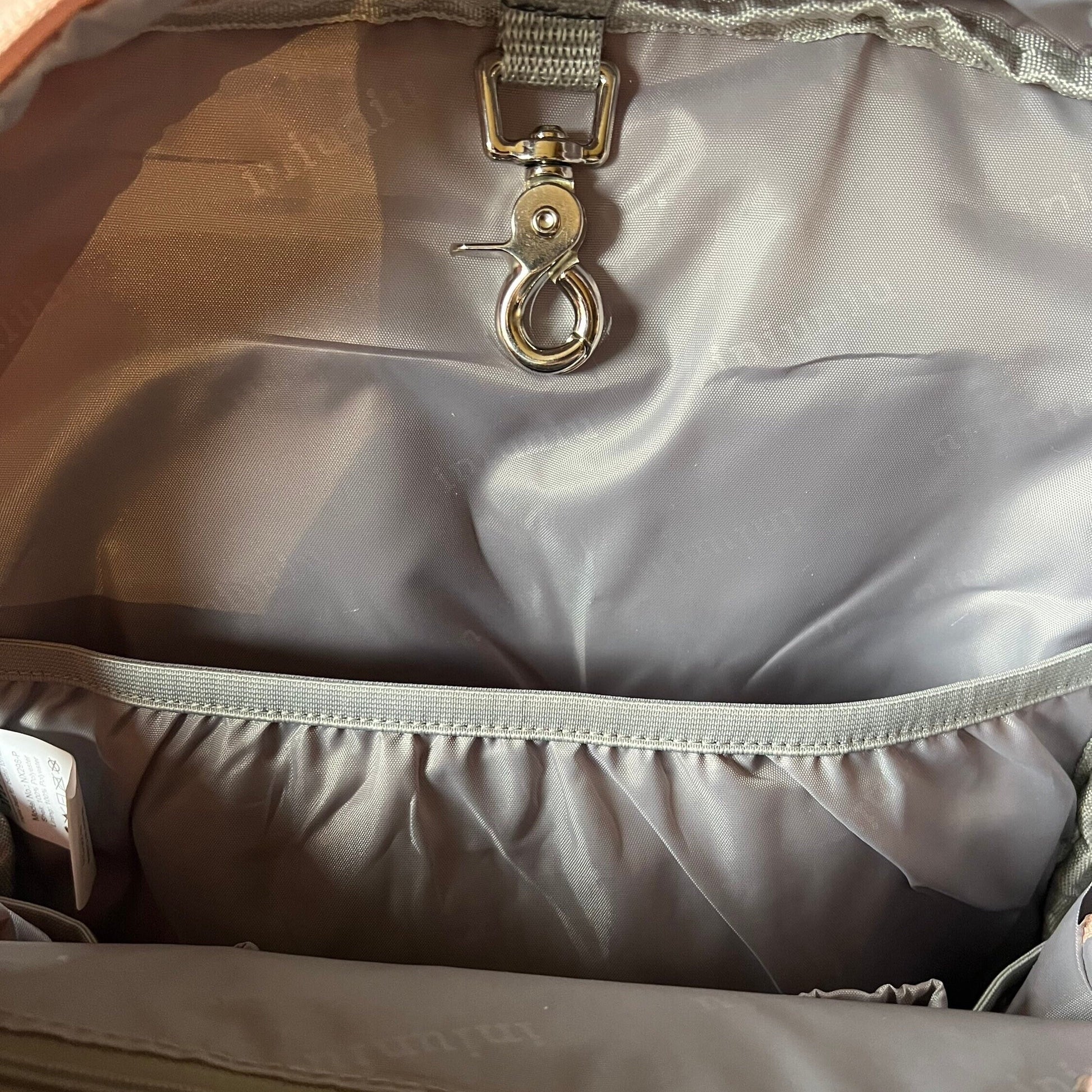 GTube Modified Tube Feeding Backpack | Khaki, Quilted | Large, 16.5” | Adapted for use with Enteralite Infinity and Kangaroo Joey