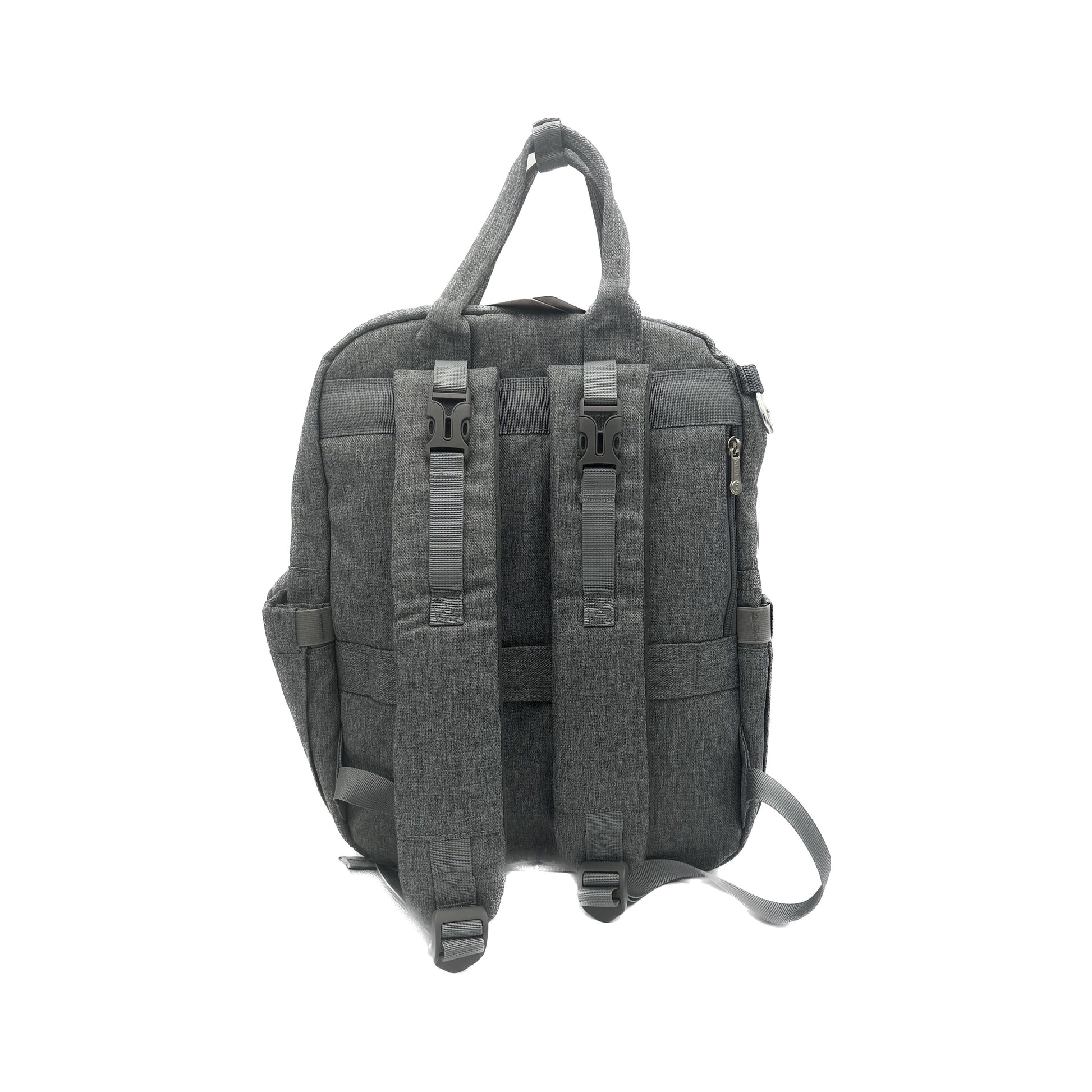 GTube Modified Tube Feeding Backpack | Light Grey, Quilted | Large, 16.5” | Adapted for use with Enteralite Infinity and Kangaroo Joey