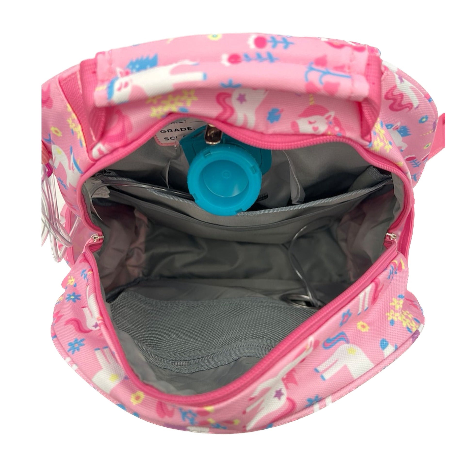 Medium/Large 15” | Gtube Modified Feeding Tube Backpack | Pink and Red Strawberry Checks | For Infinity, Omni, and Joey Feeding Pump