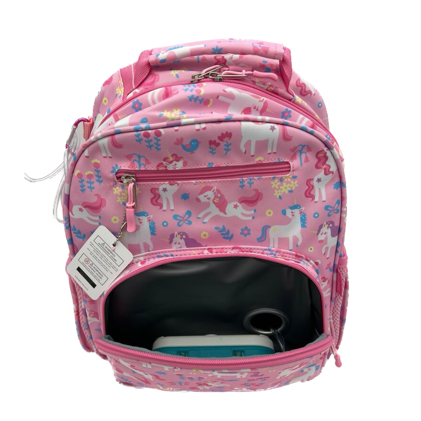 Medium/Large 15” | Gtube Modified Feeding Tube Backpack | Pink and Red Strawberry Checks | For Infinity, Omni, and Joey Feeding Pump