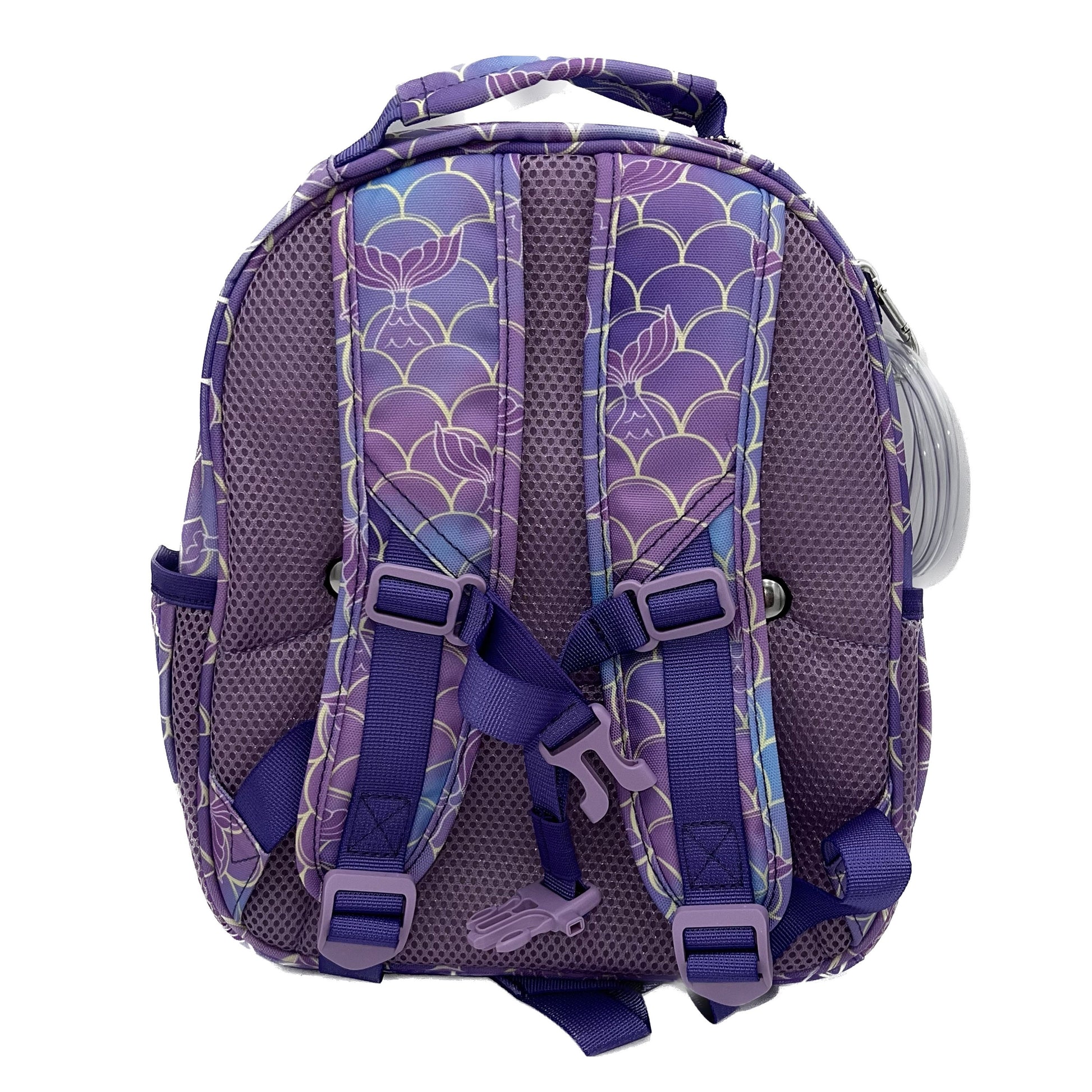 Small Feeding Tube Backpack | Purple Mermaid | For EnteraLite Infinity Feeding Pump, Kangaroo Joey / Omni | 12”
