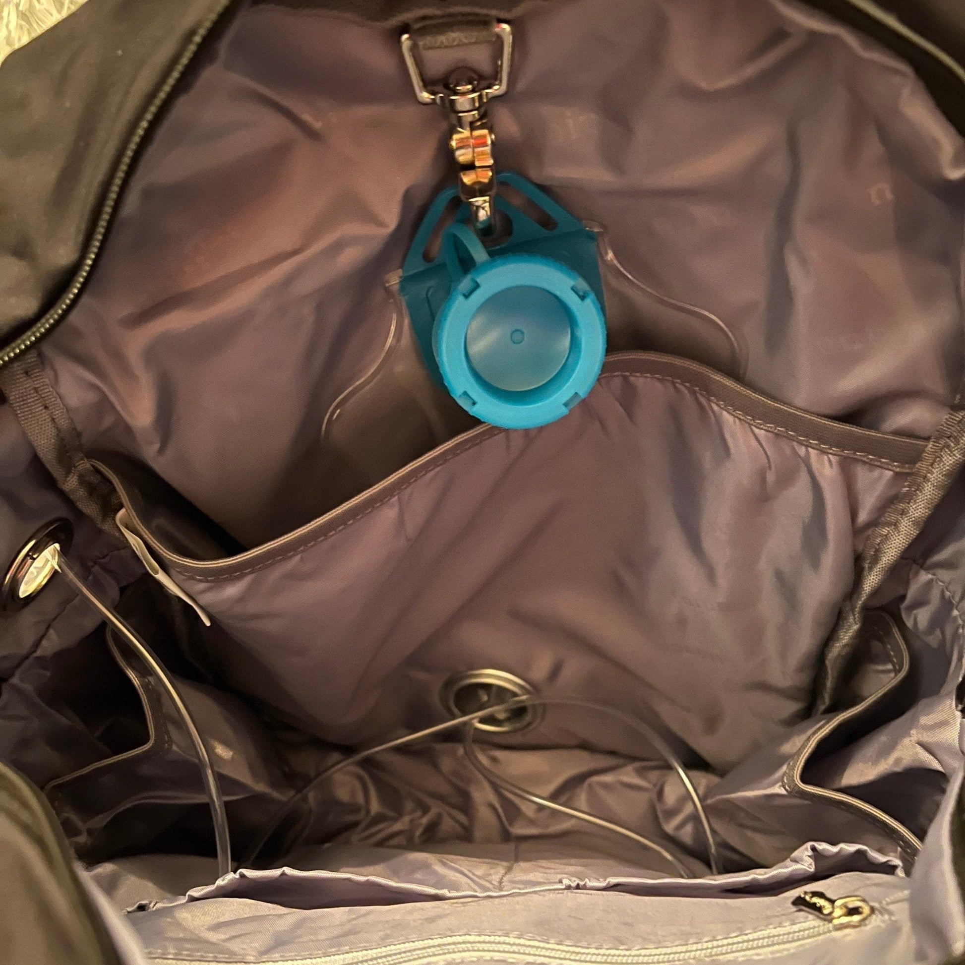 GTube Modified Tube Feeding Backpack | Taro Purple, Quilted | Large, 16.5” | Adapted for use with Enteralite Infinity and Kangaroo Joey