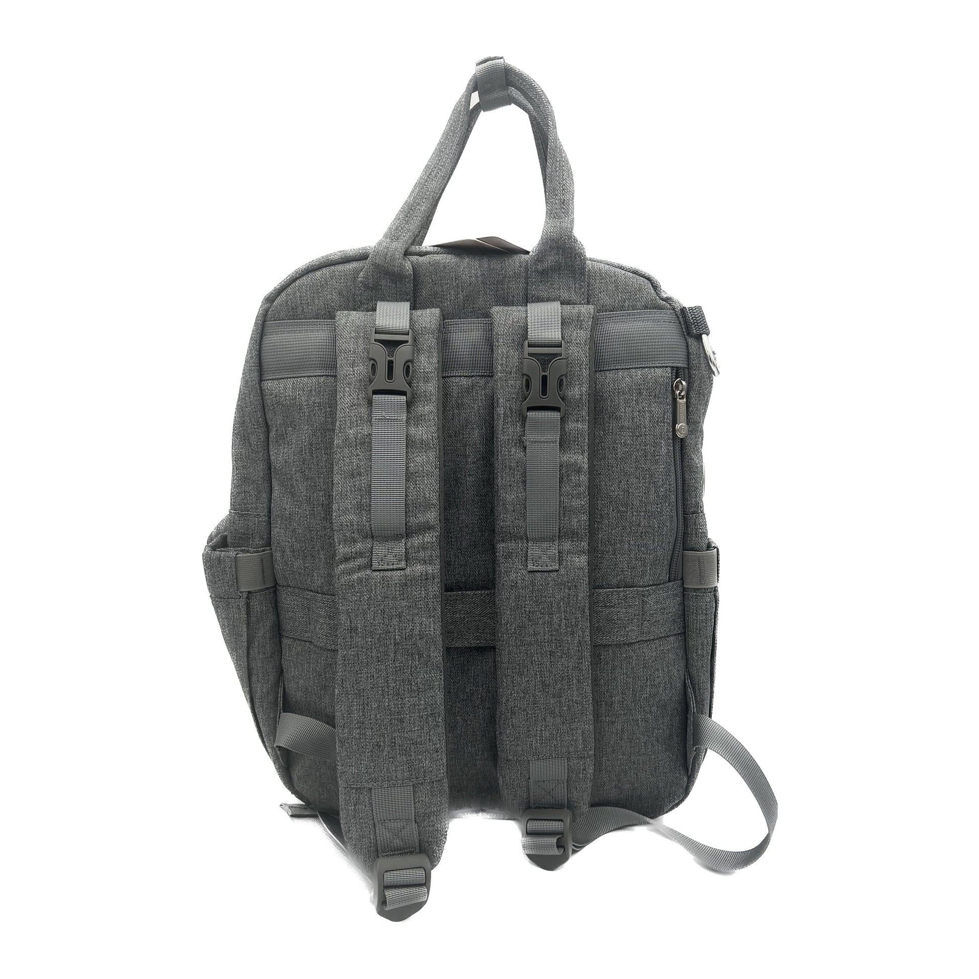 GTube Modified Tube Feeding Backpack | Dark Grey, Quilted | Large, 16.5” | Adapted for use with Enteralite Infinity and Kangaroo Joey