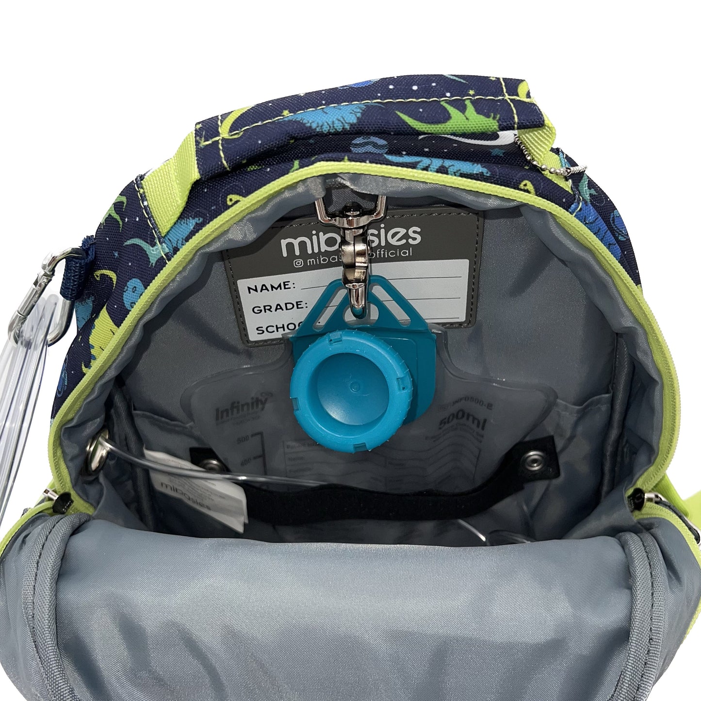 Small Feeding Tube Backpack | Navy Blue Sharks | For EnteraLite Infinity Feeding Pump, Kangaroo Joey / Omni | 12”