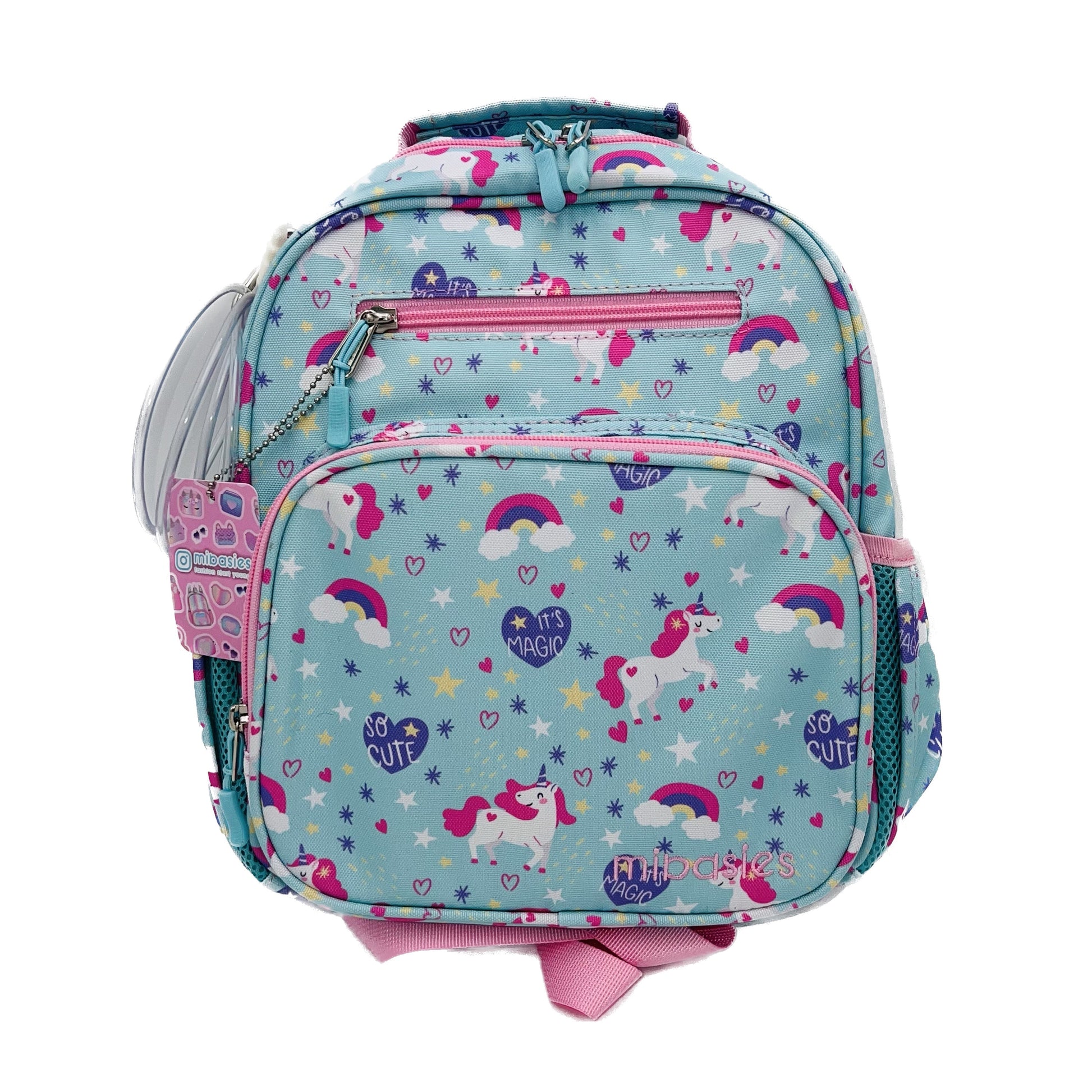 Small Feeding Tube Backpack | Blue Unicorn | For EnteraLite Infinity Feeding Pump | 12”