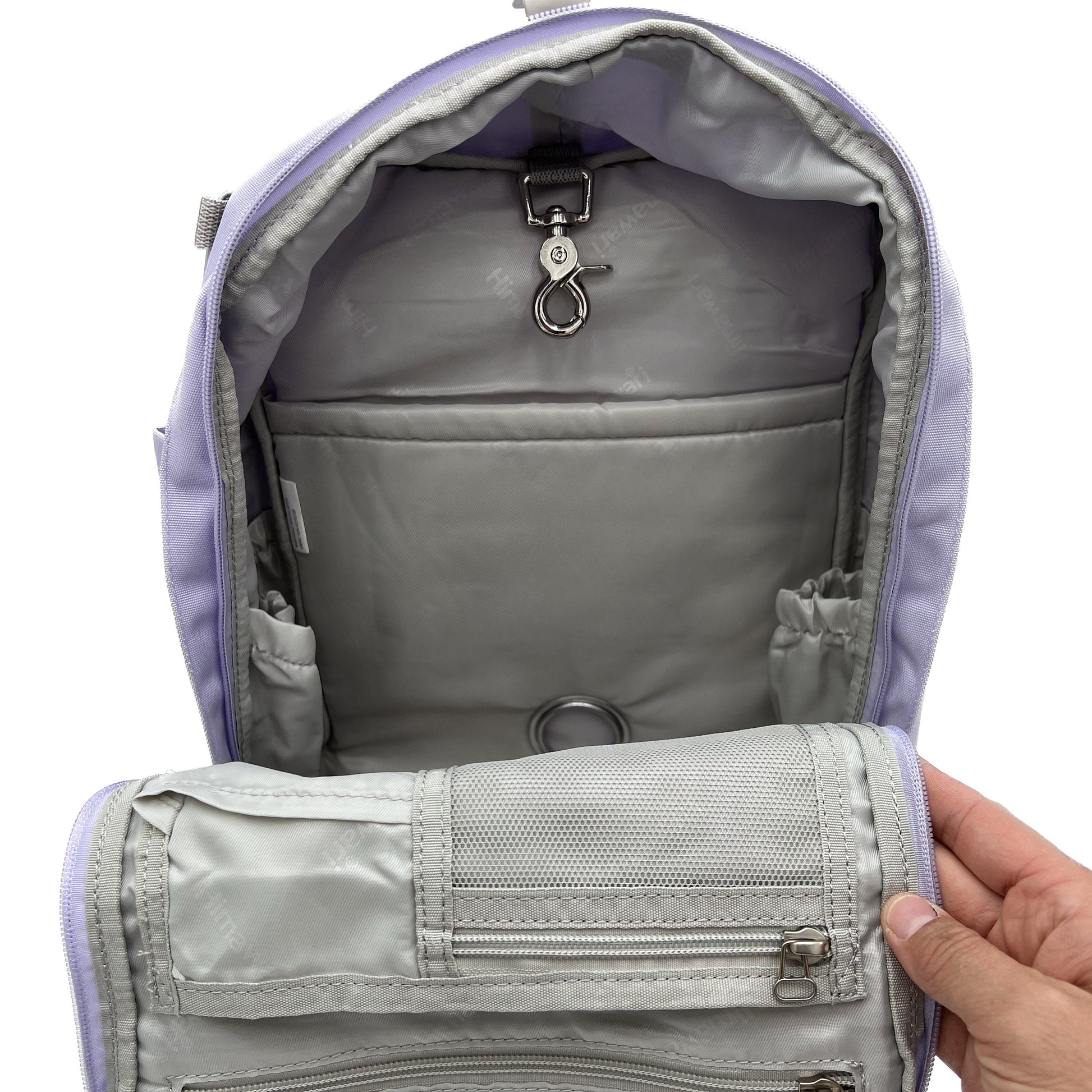 Medium Feeding Tube Backpack | Dark and Light Grey | Adapted for Kangaroo Joey and Enteralite Infinity | 15”