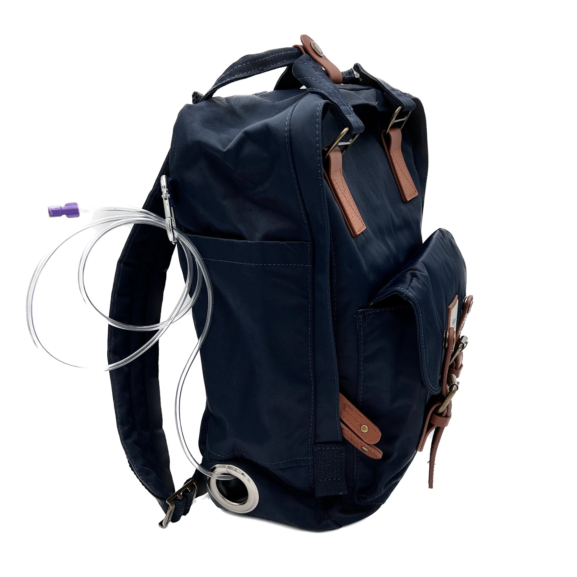 Medium Feeding Tube Backpack | Dark Navy Blue | Adapted for Kangaroo Joey and Enteralite Infinity | 15”