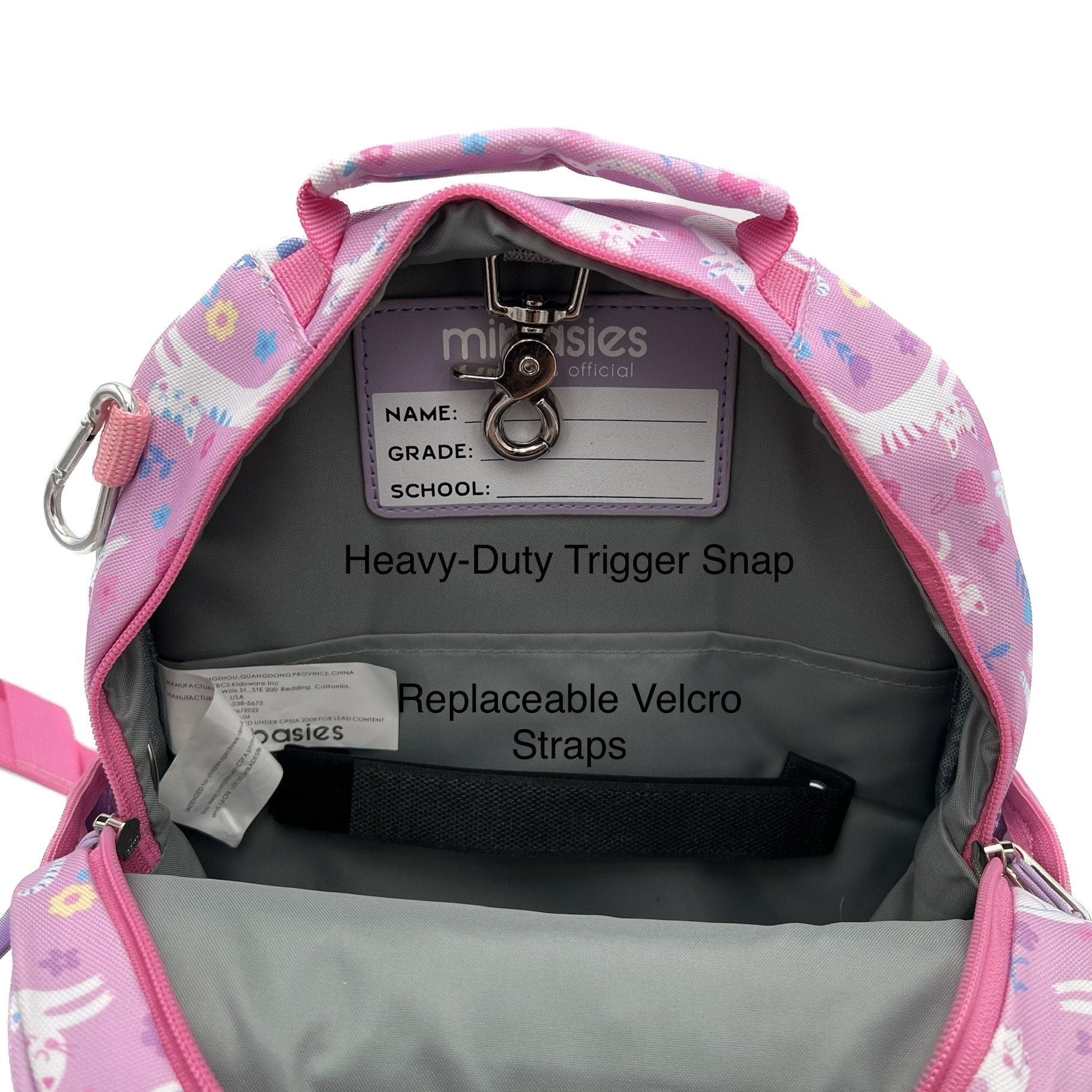 Small Feeding Tube Backpack | Pink Flower Cats | For EnteraLite Infinity Feeding Pump | 12”