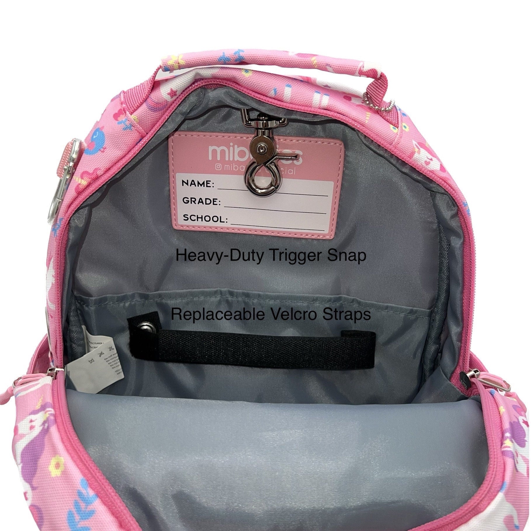 Small Feeding Tube Backpack | Pink Flower Unicorn | For EnteraLite Infinity Feeding Pump, Kangaroo Joey / Omni | 12”