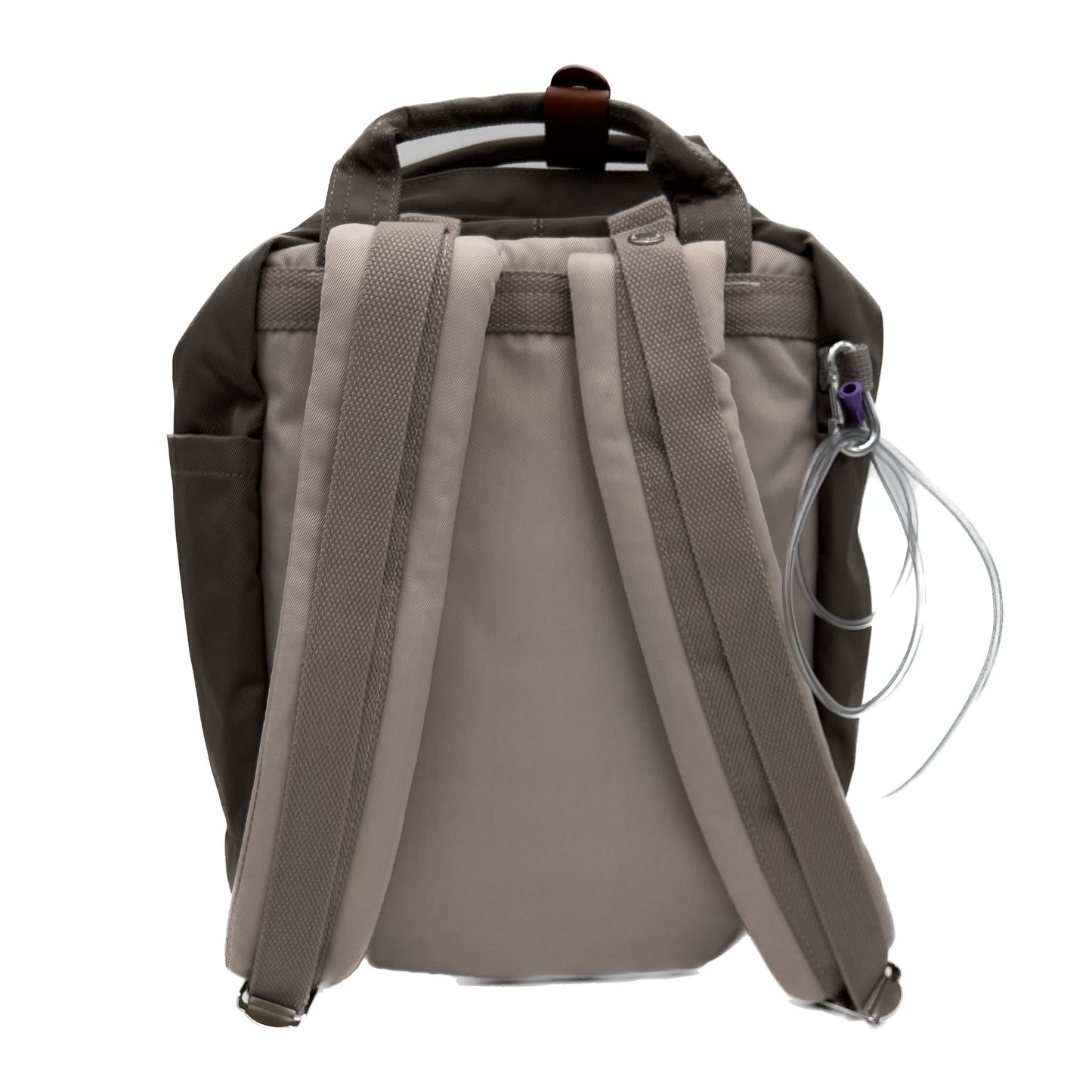 Medium Feeding Tube Backpack | Dark and Light Grey | Adapted for Kangaroo Joey and Enteralite Infinity | 15”