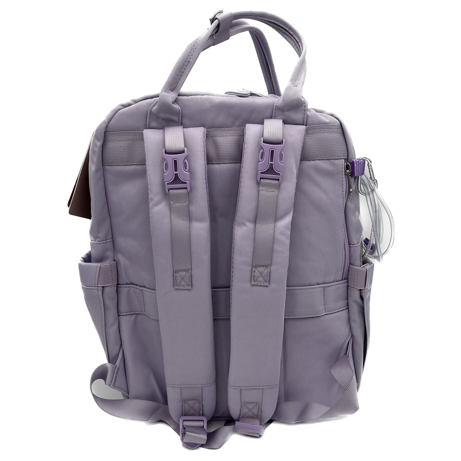 GTube Modified Tube Feeding Backpack | Taro Purple, Quilted | Large, 16.5” | Adapted for use with Enteralite Infinity and Kangaroo Joey