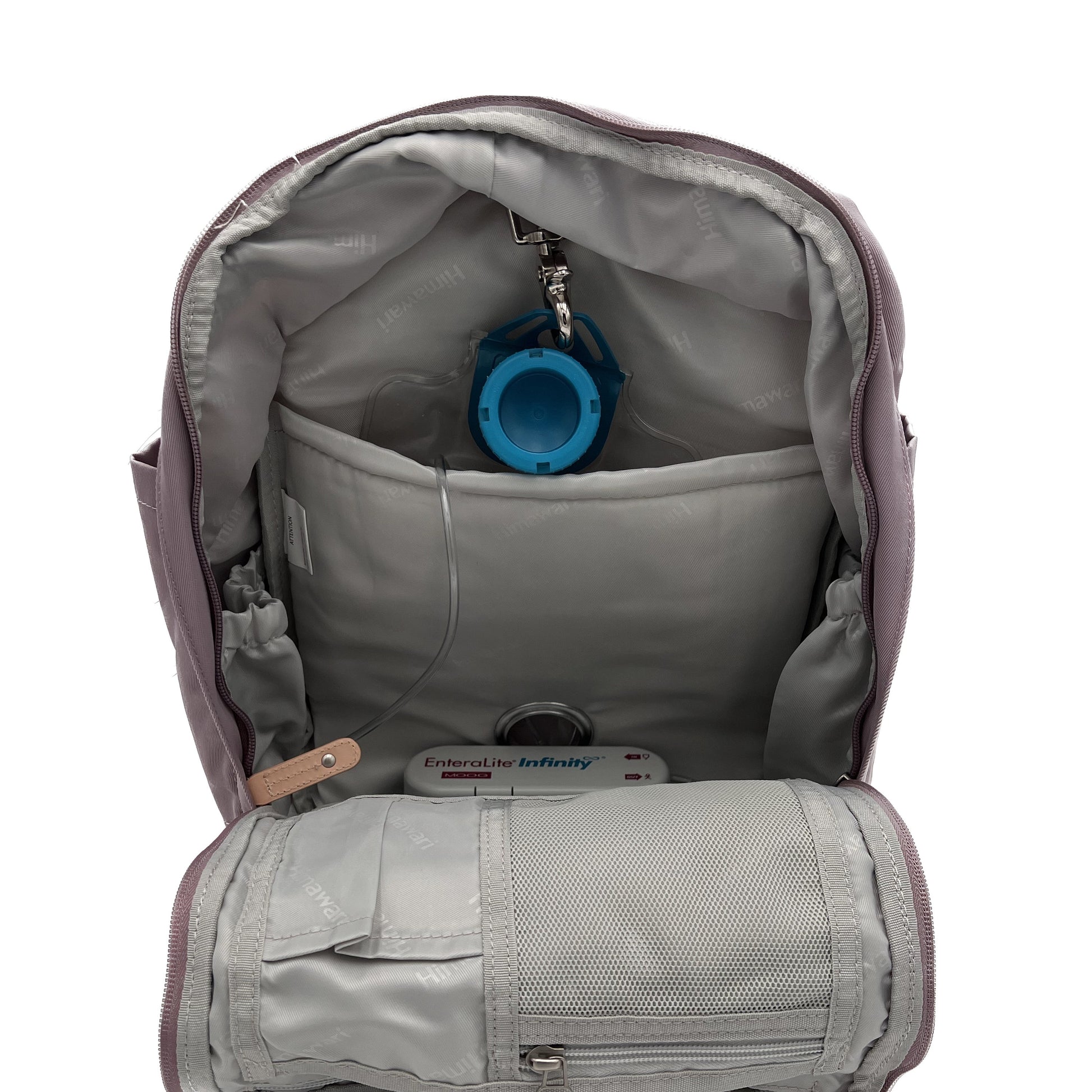 Medium Feeding Tube Backpack | Dusty Purple | Adapted for Kangaroo Joey and Enteralite Infinity | 15”
