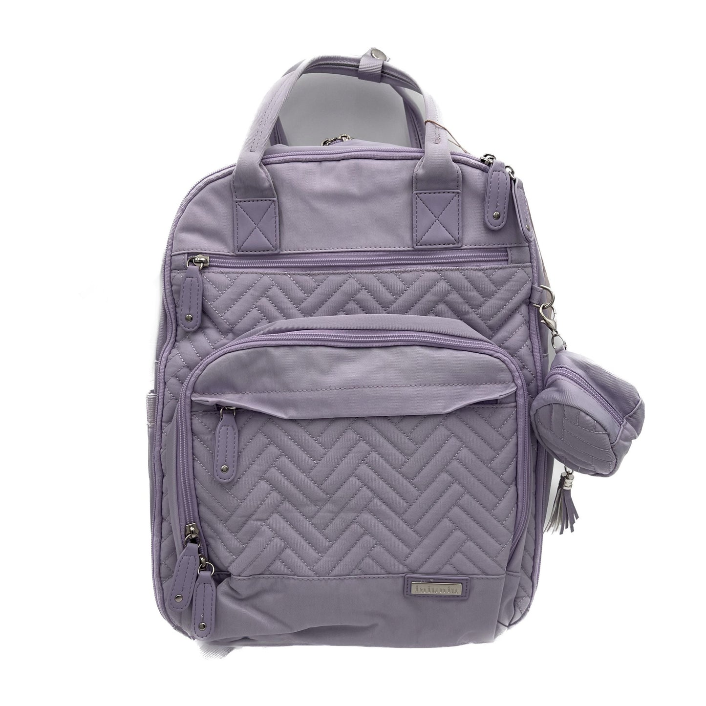 GTube Modified Tube Feeding Backpack | Taro Purple, Quilted | Large, 16.5” | Adapted for use with Enteralite Infinity and Kangaroo Joey