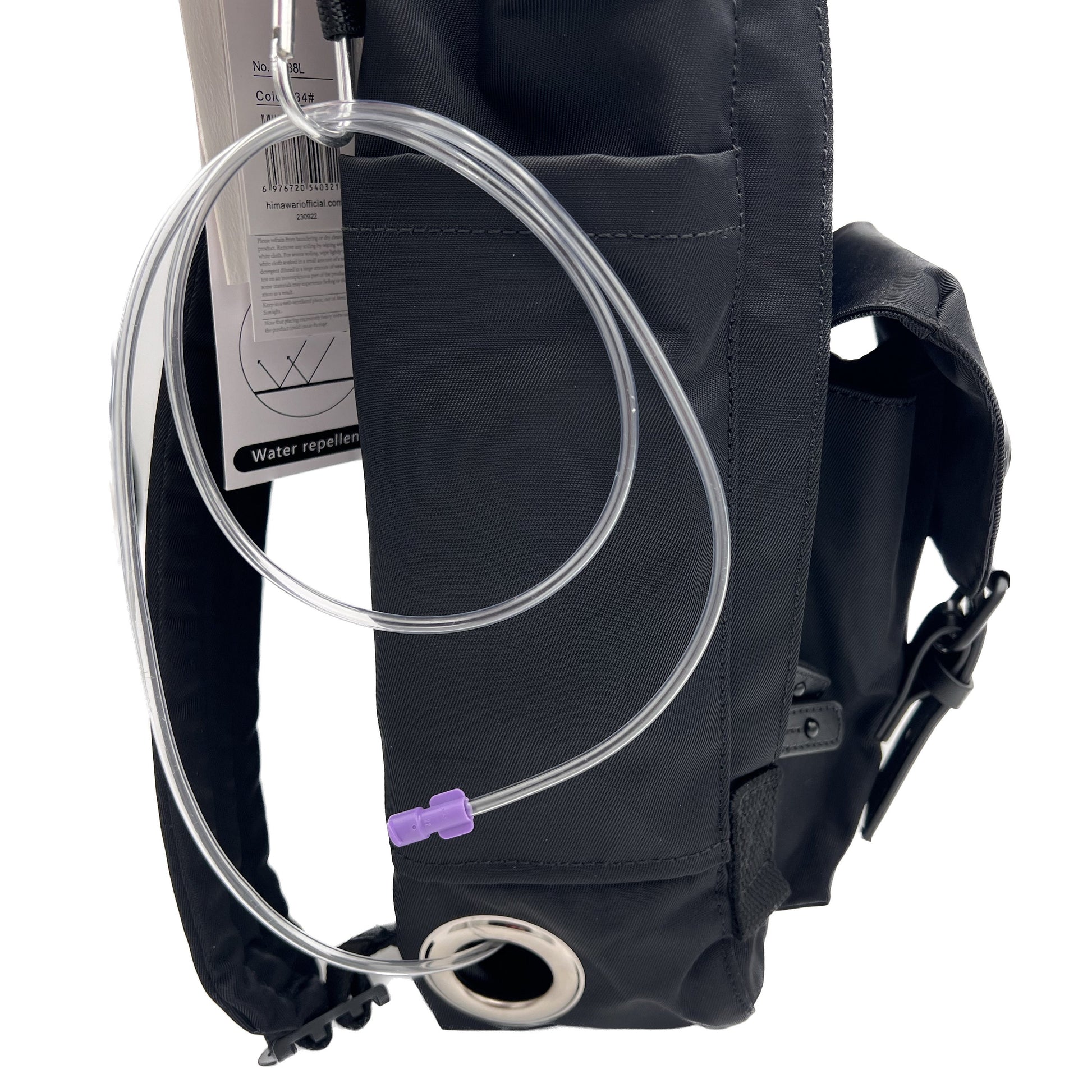 Medium Feeding Tube Backpack | Jet Black | Adapted for Kangaroo Joey and Enteralite Infinity | 15”