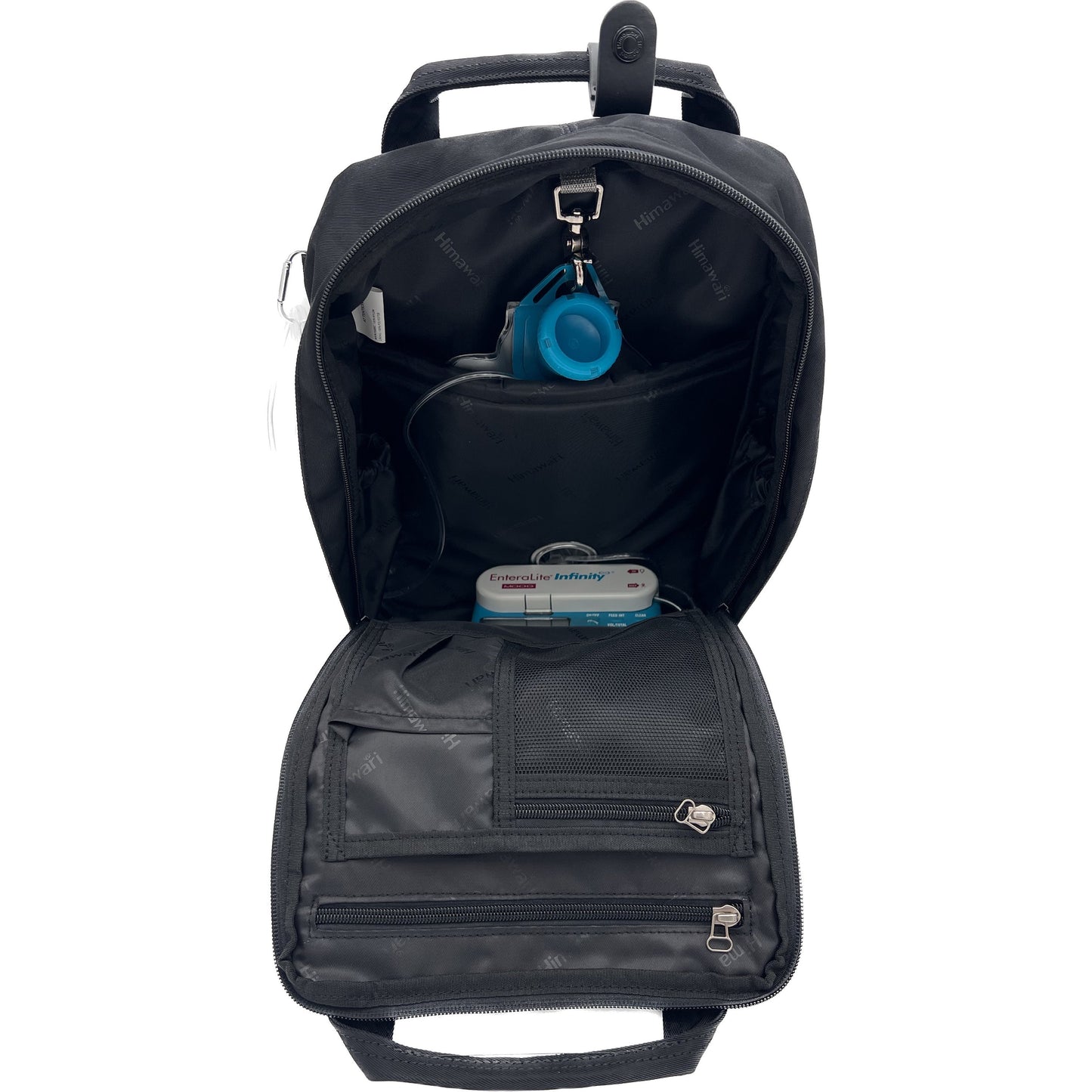 Medium Feeding Tube Backpack | Jet Black | Adapted for Kangaroo Joey and Enteralite Infinity | 15”