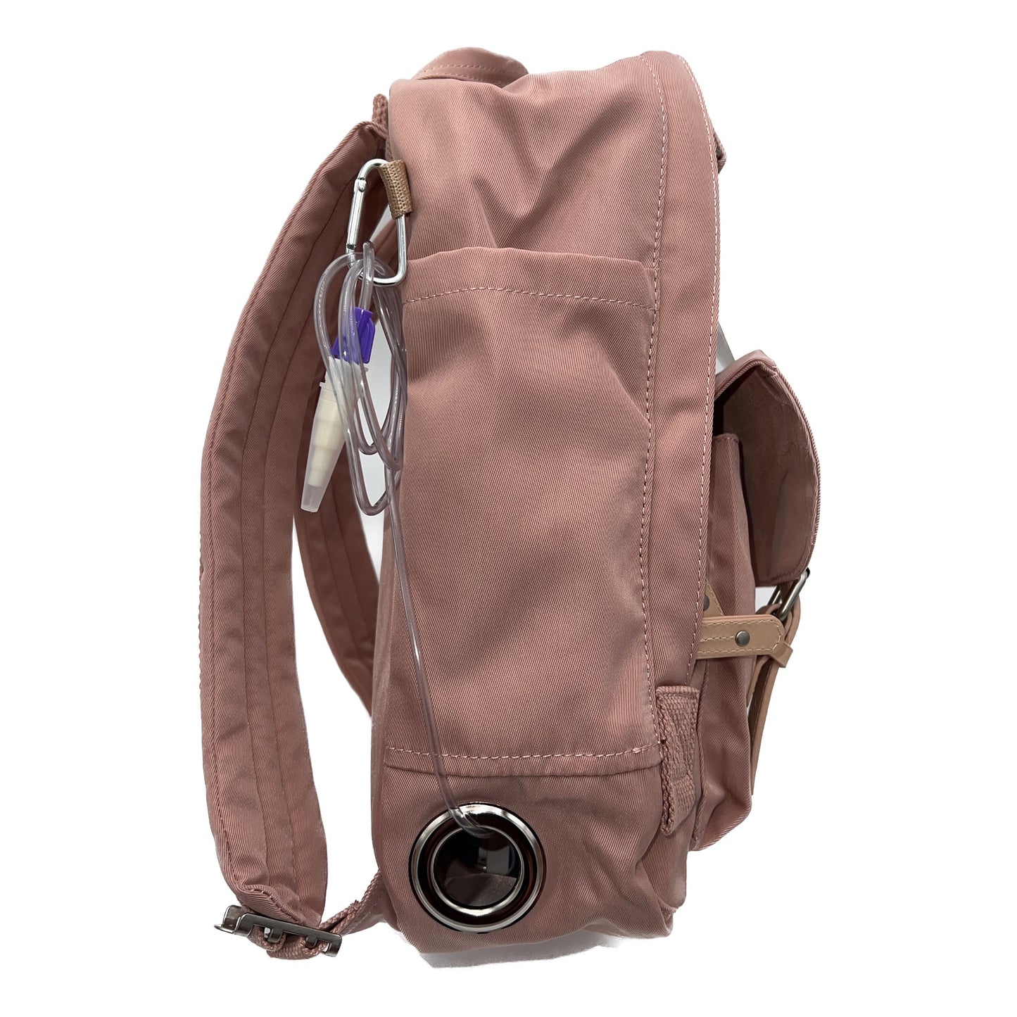 Medium Feeding Tube Backpack | Dusty Purple and Grey | Adapted for Kangaroo Joey and Enteralite Infinity | 14”
