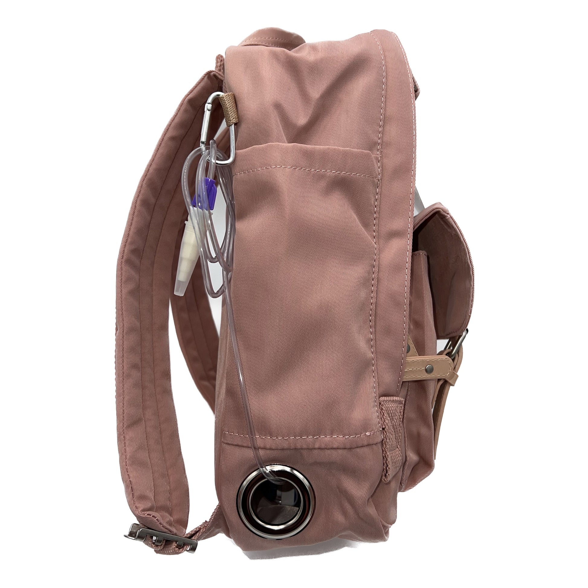 Medium Feeding Tube Backpack | Dusty Purple and Grey | Adapted for Kangaroo Joey and Enteralite Infinity | 14”