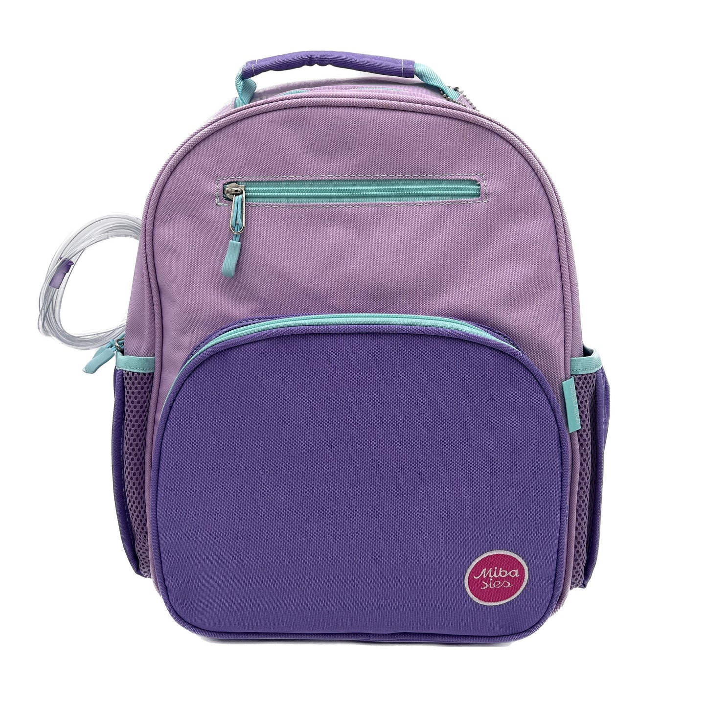 Medium/Large 15” | Gtube Modified Feeding Tube Backpack | Lavender and Purple | For EnteraLite Infinity Feeding Pump