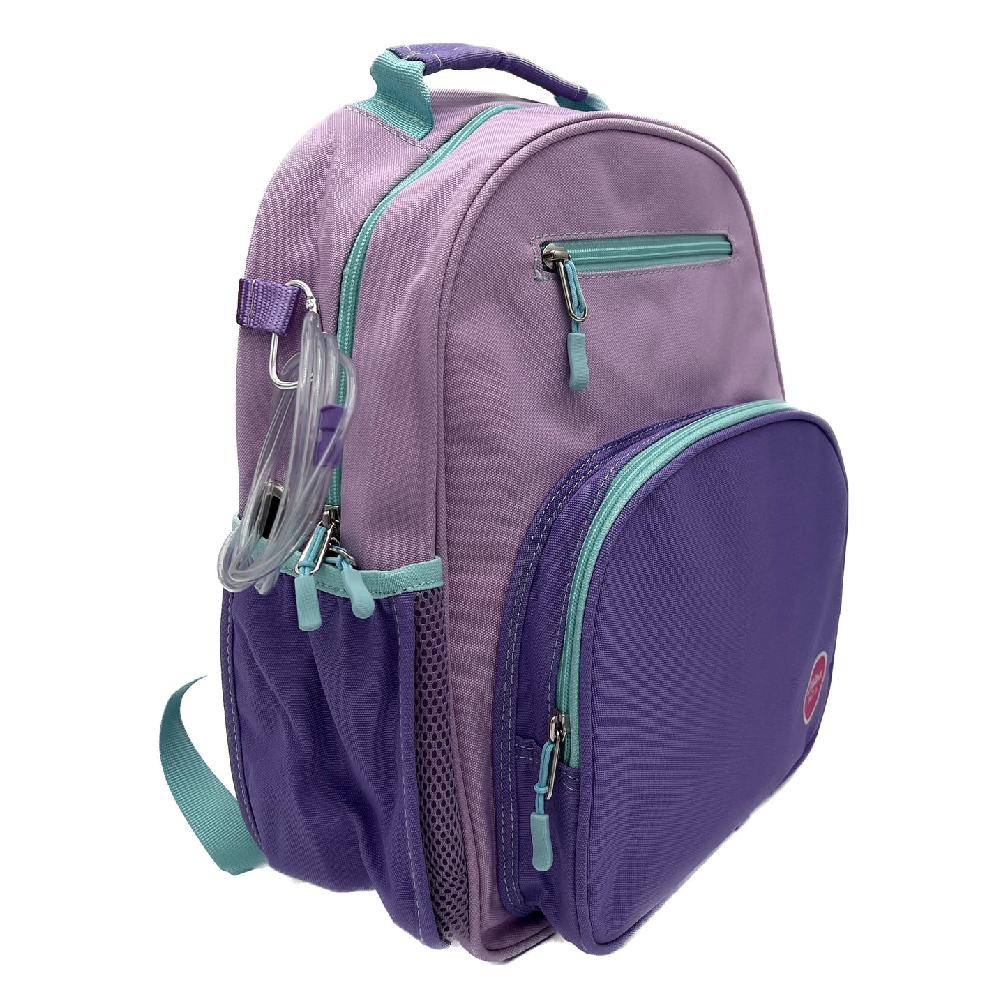 Medium/Large 15” | Gtube Modified Feeding Tube Backpack | Lavender and Purple | For EnteraLite Infinity Feeding Pump