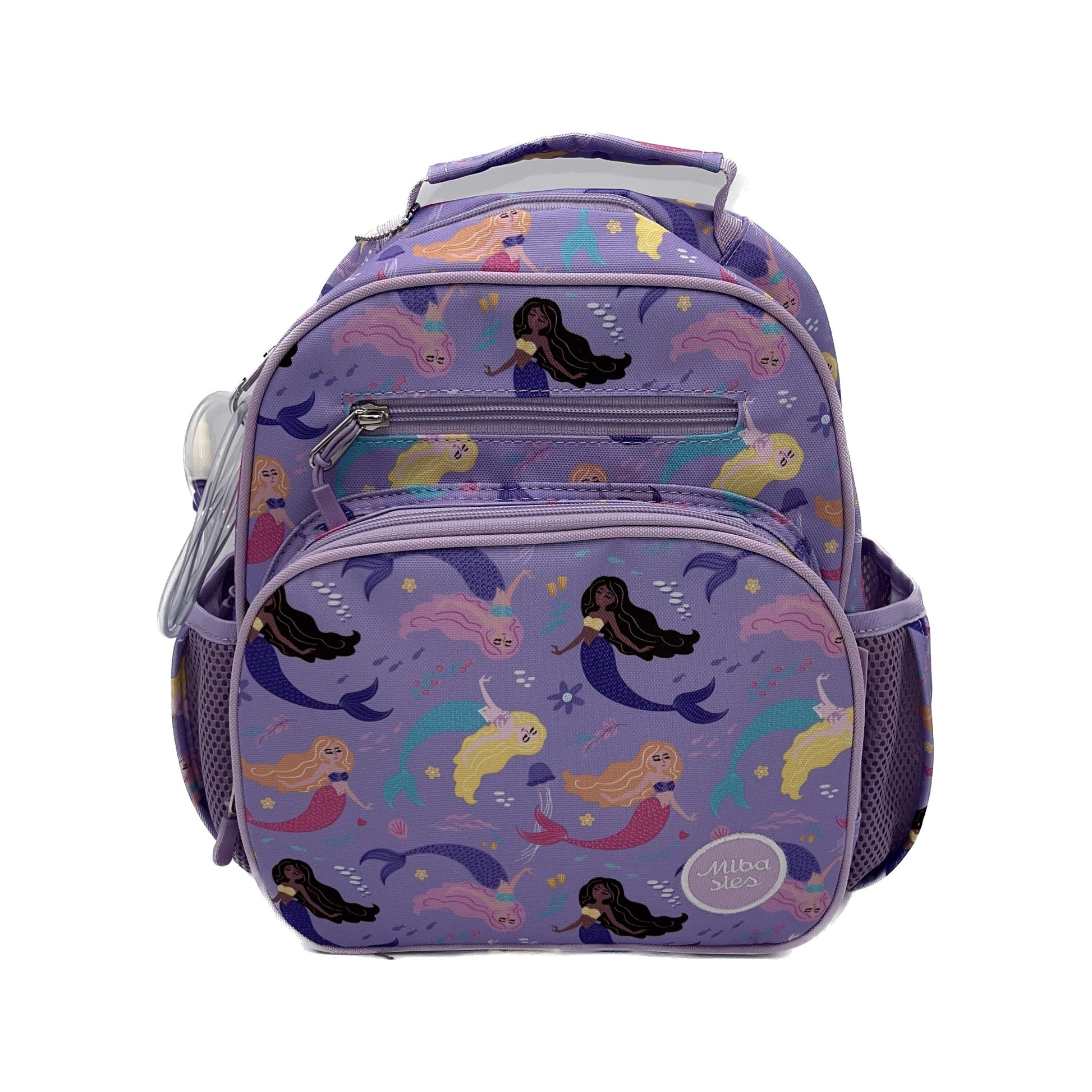 Small Feeding Tube Backpack | Lavender Mermaids | For EnteraLite Infinity Feeding Pump | 12”