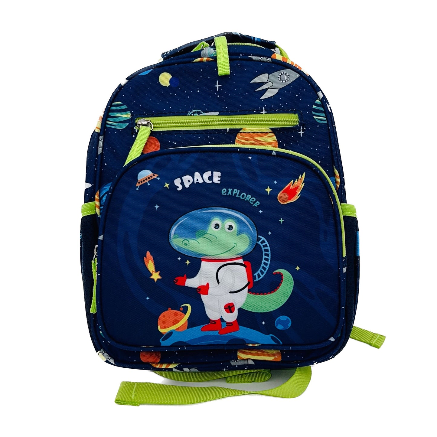 Small Feeding Tube Backpack | Blue and Green Alligator | For EnteraLite Infinity Feeding Pump | 11”