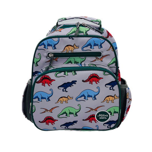 Small Feeding Tube Backpack | Green Dinosaurs | For EnteraLite Infinity Feeding Pump | 12”
