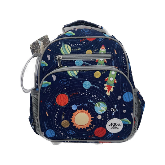 Small Feeding Tube Backpack | Navy Blue Planets | For EnteraLite Infinity Feeding Pump | 12”