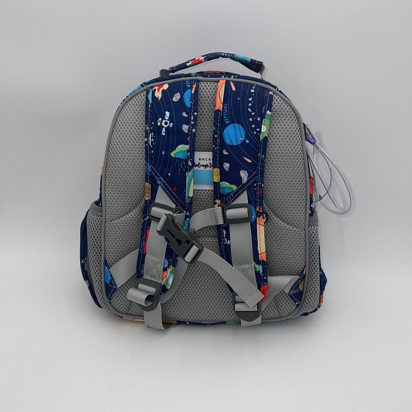 Small Feeding Tube Backpack | Navy Blue Planets | For EnteraLite Infinity Feeding Pump | 12”