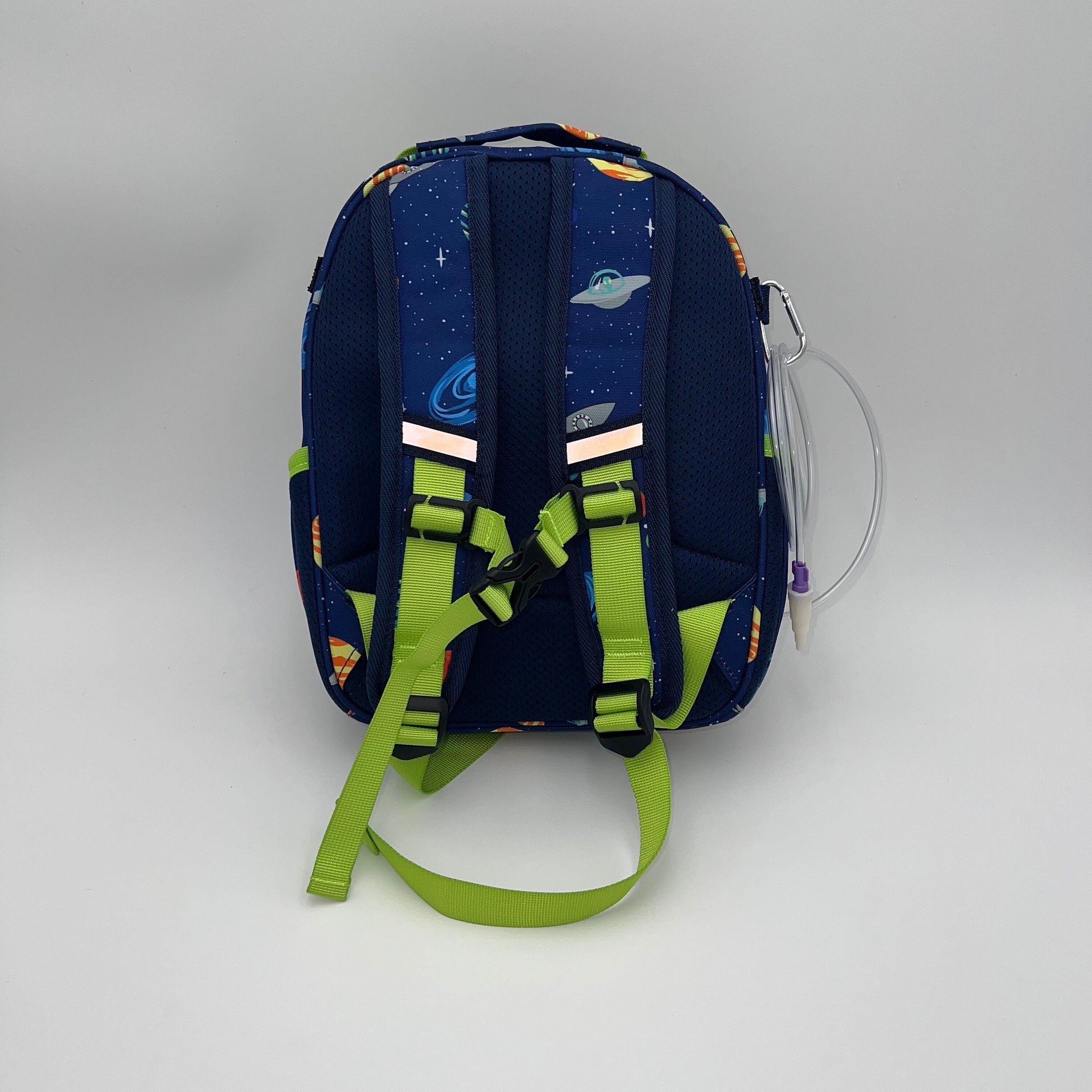 Small Feeding Tube Backpack | Blue and Green Alligator | For EnteraLite Infinity Feeding Pump | 11”