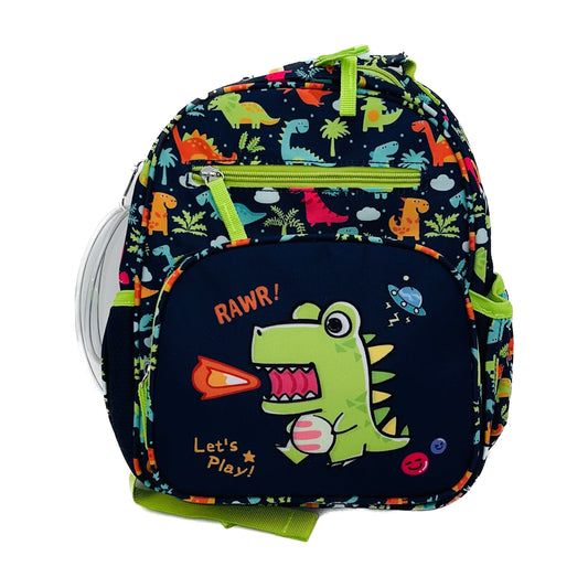 Small Feeding Tube Backpack | Blue and Green Dino’s | For EnteraLite Infinity Feeding Pump | 11”