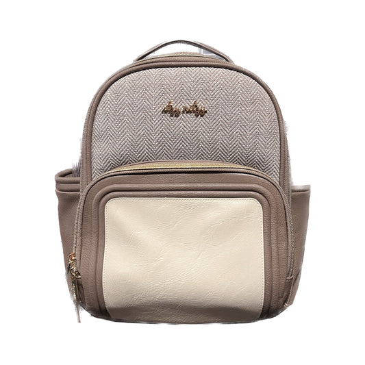 GTube Modified Tube Feeding Backpack | Vanilla Chai, Vegan Leather | Small, 12” | For Enteralite Infinity, Kangaroo Joey, TPN