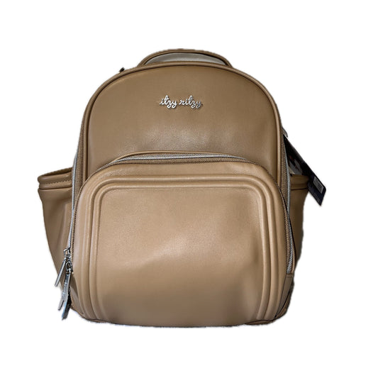 GTube Modified Tube Feeding Backpack | Chai Latte, Vegan Leather | Small, 12” | For Enteralite Infinity, Kangaroo Joey, TPN