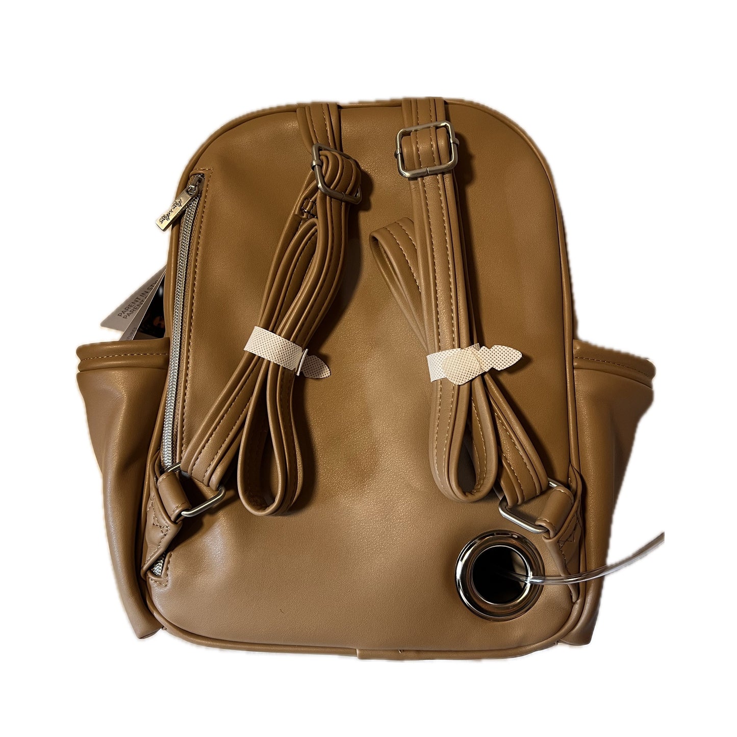 GTube Modified Tube Feeding Backpack | Chai Latte, Vegan Leather | Small, 12” | For Enteralite Infinity, Kangaroo Joey, TPN