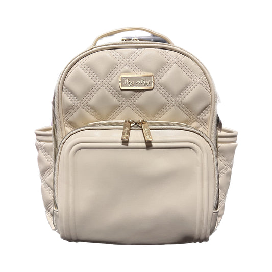 GTube Modified Tube Feeding Backpack | Cream, Milk and Honey, Vegan Leather | Small, 12” | For Enteralite Infinity, Kangaroo Joey, TPN