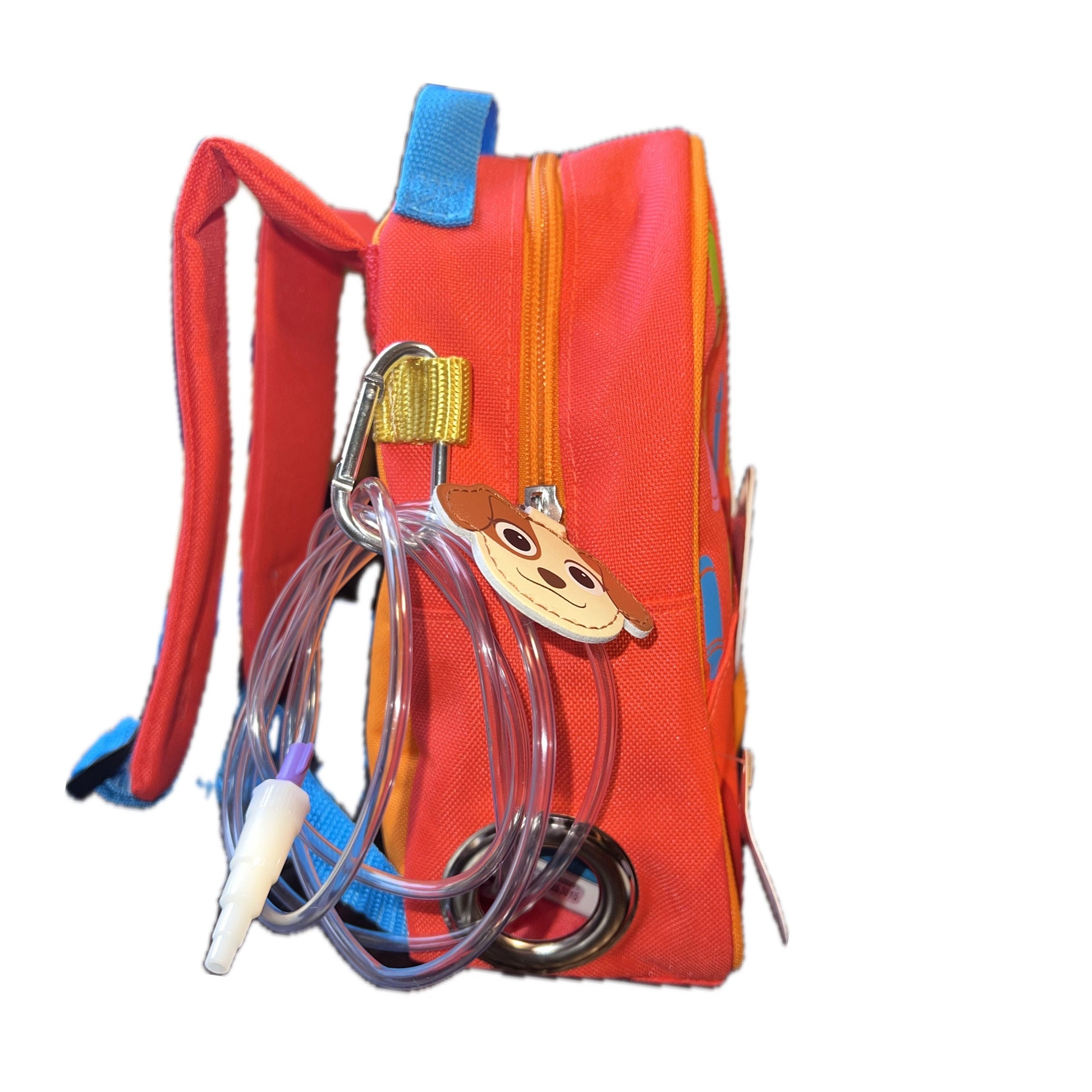 Infant Sized Tube Feeding Backpack with Leash | 500ML | for EnteraLite Infinity Pump | XS 9” | Red Monster, Very Small