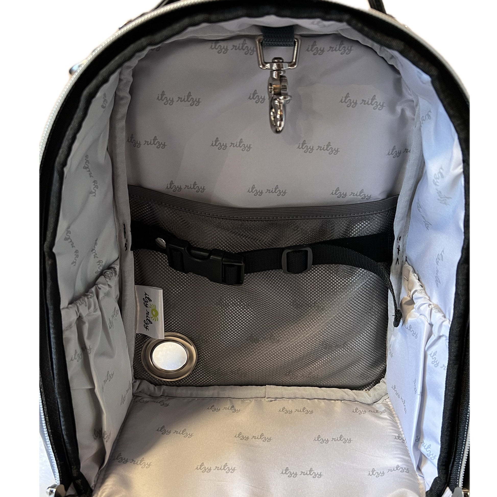 GTube Modified Tube Feeding Backpack | Black Noir, Vegan Leather | Small, 12” | For Enteralite Infinity, Kangaroo Joey, TPN