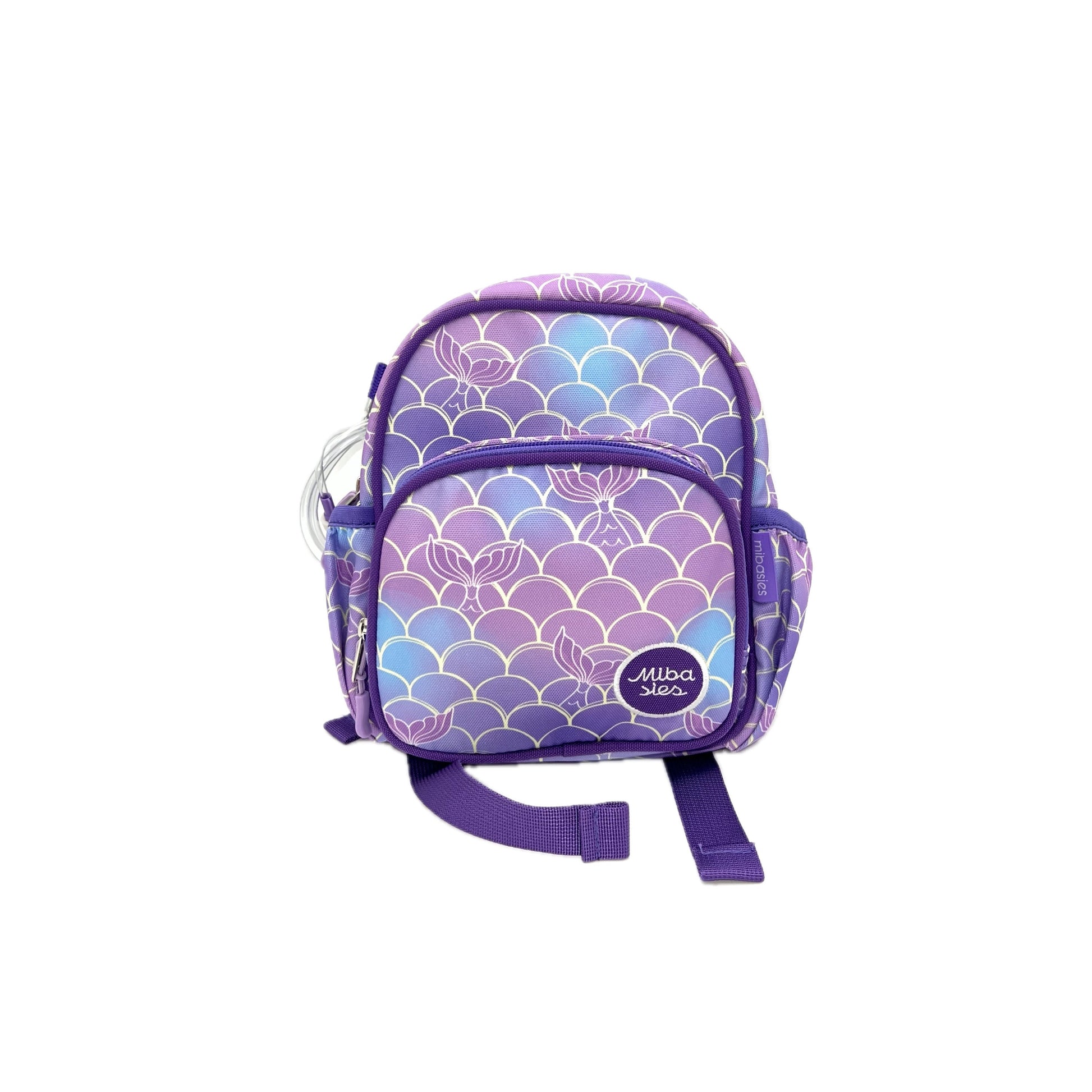 Infant/Toddler Tube Feeding Backpack | 500ML | for EnteraLite Infinity Pump | XS 9.5” | Purple Mermaid