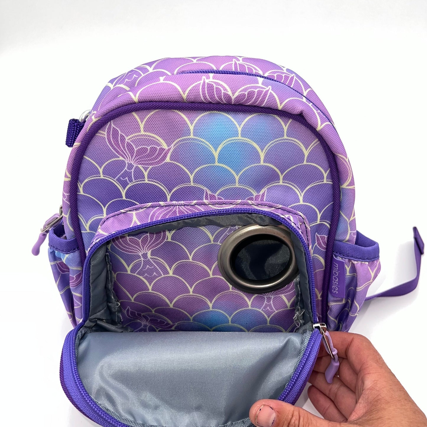 Infant/Toddler Tube Feeding Backpack | 500ML | for EnteraLite Infinity Pump | XS 9.5” | Purple Mermaid