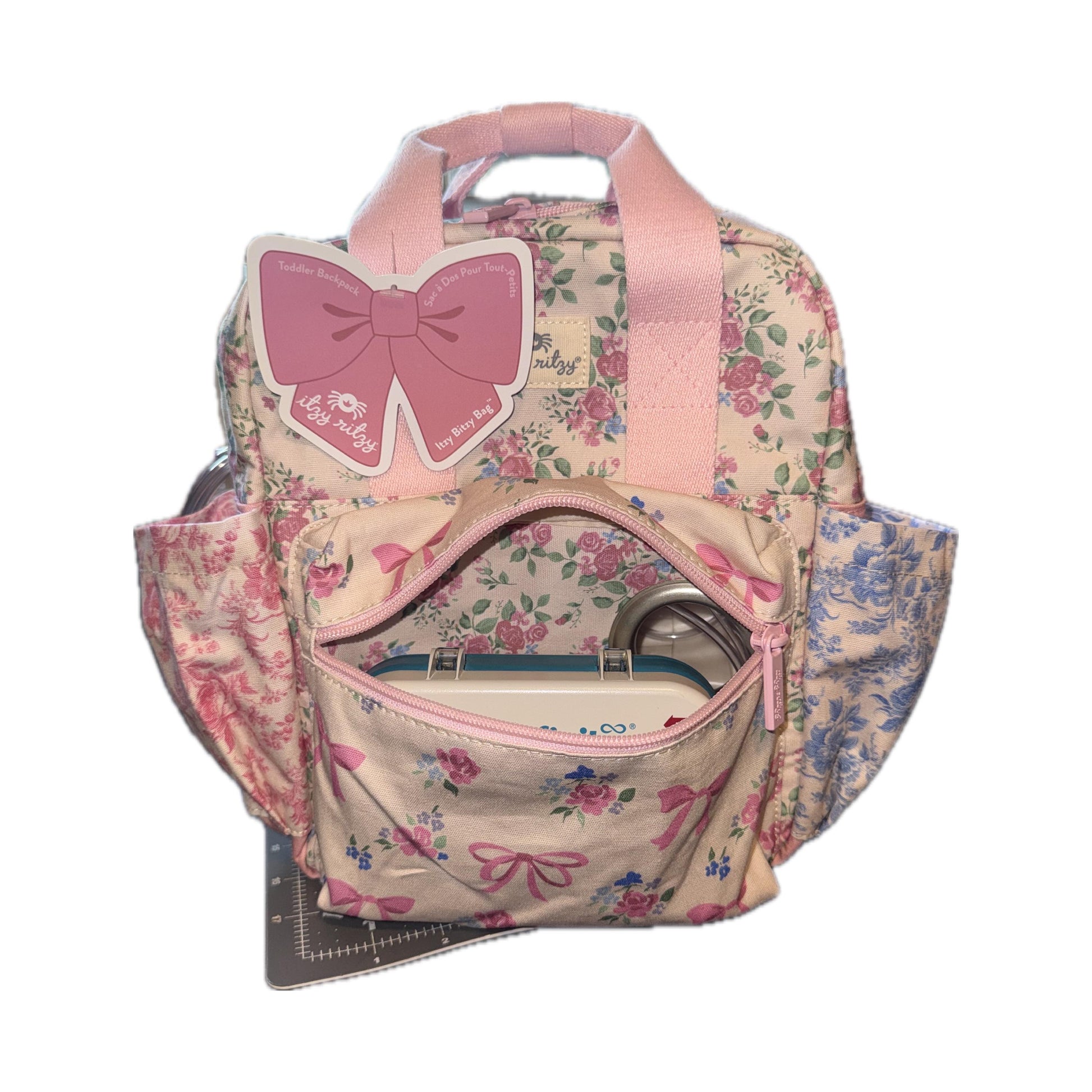 Toddler Sized Tube Feeding Backpack | 500ML | for EnteraLite Infinity Pump | XS | Ribbons and Roses