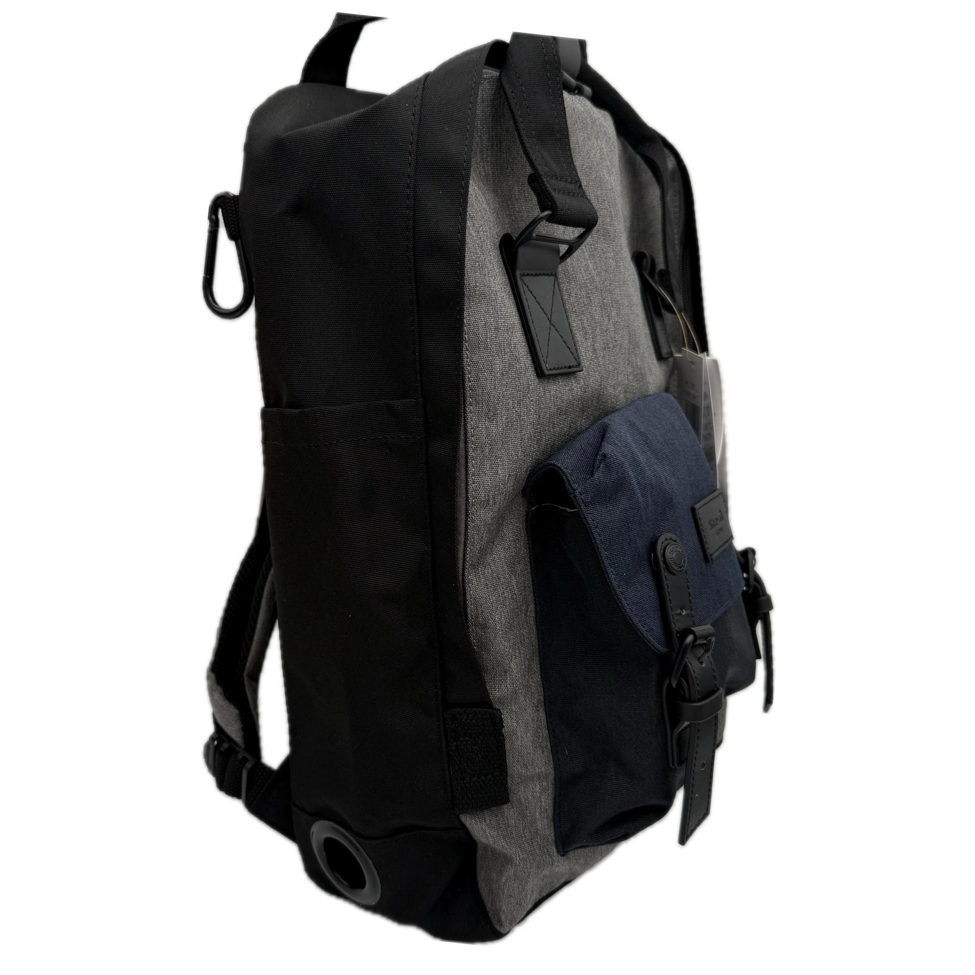 Large Feeding Tube Backpack | Navy Blue, Grey, Black | Adapted for Kangaroo Joey/ Omni and Enteralite Infinity | 17”