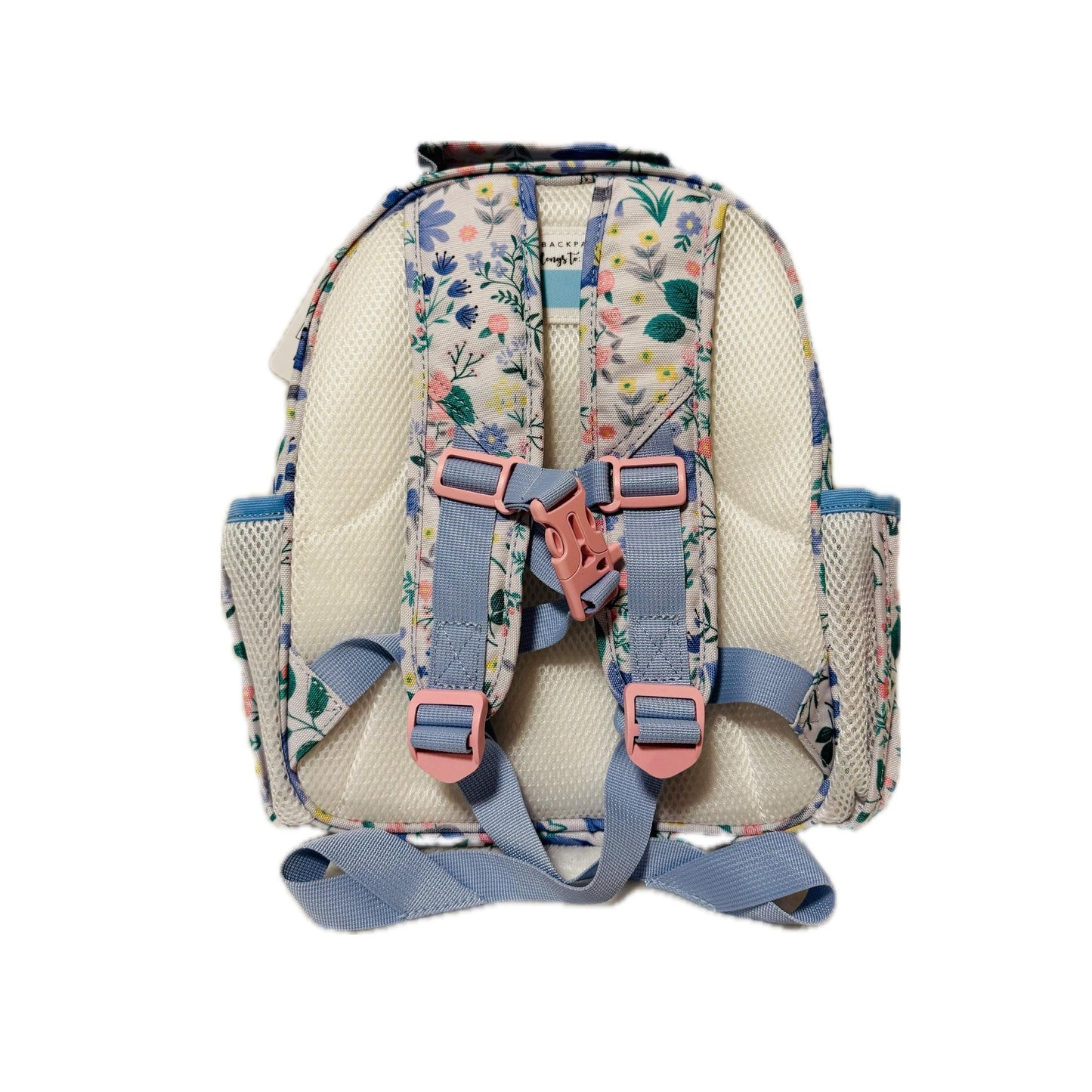 Small Feeding Tube Backpack | Sky Blue Floral | For EnteraLite Infinity Feeding Pump, Kangaroo Joey / Omni | 12”