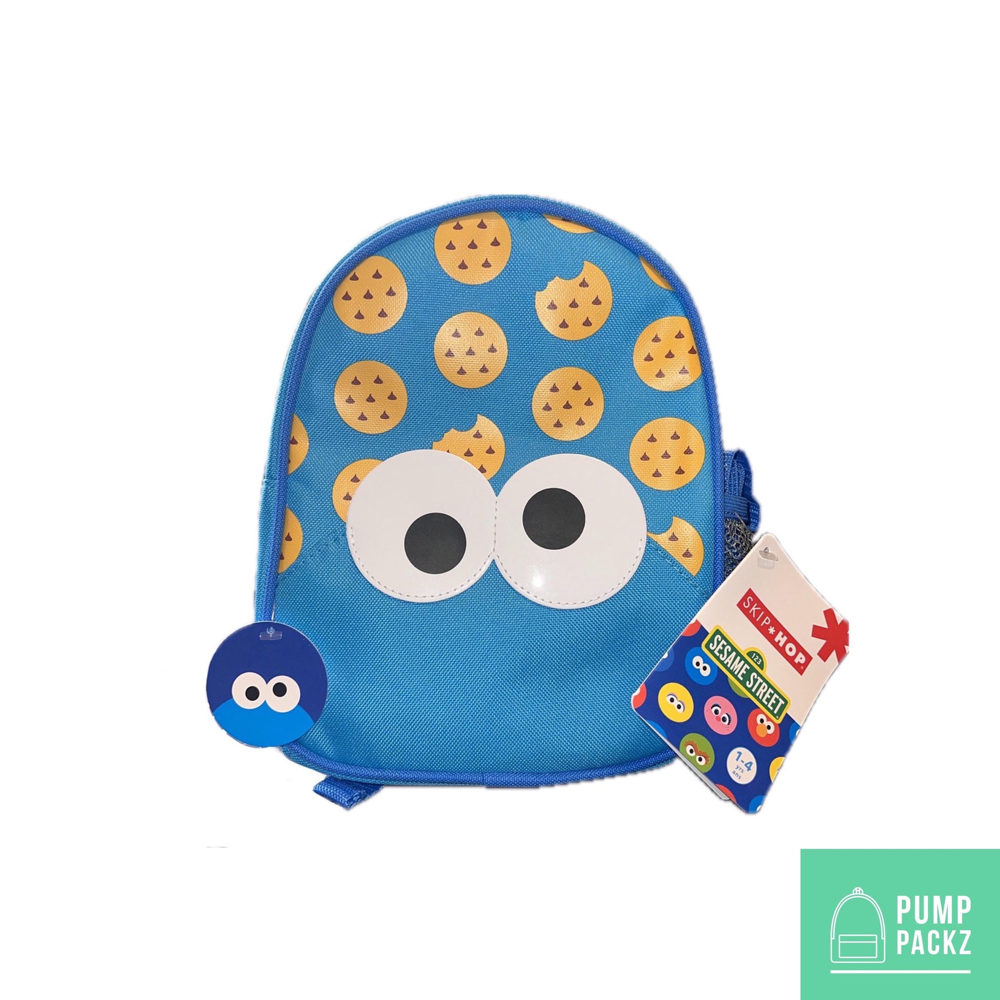 Infant Sized Tube Feeding Backpack with Leash | 500ML | for EnteraLite Infinity Pump | XS 9” | Blue Monster, Very Small