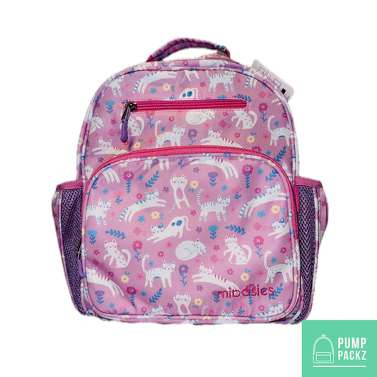 Medium/Large 15” | Gtube Modified Feeding Tube Backpack | Pink Cats | For EnteraLite Infinity Feeding Pump