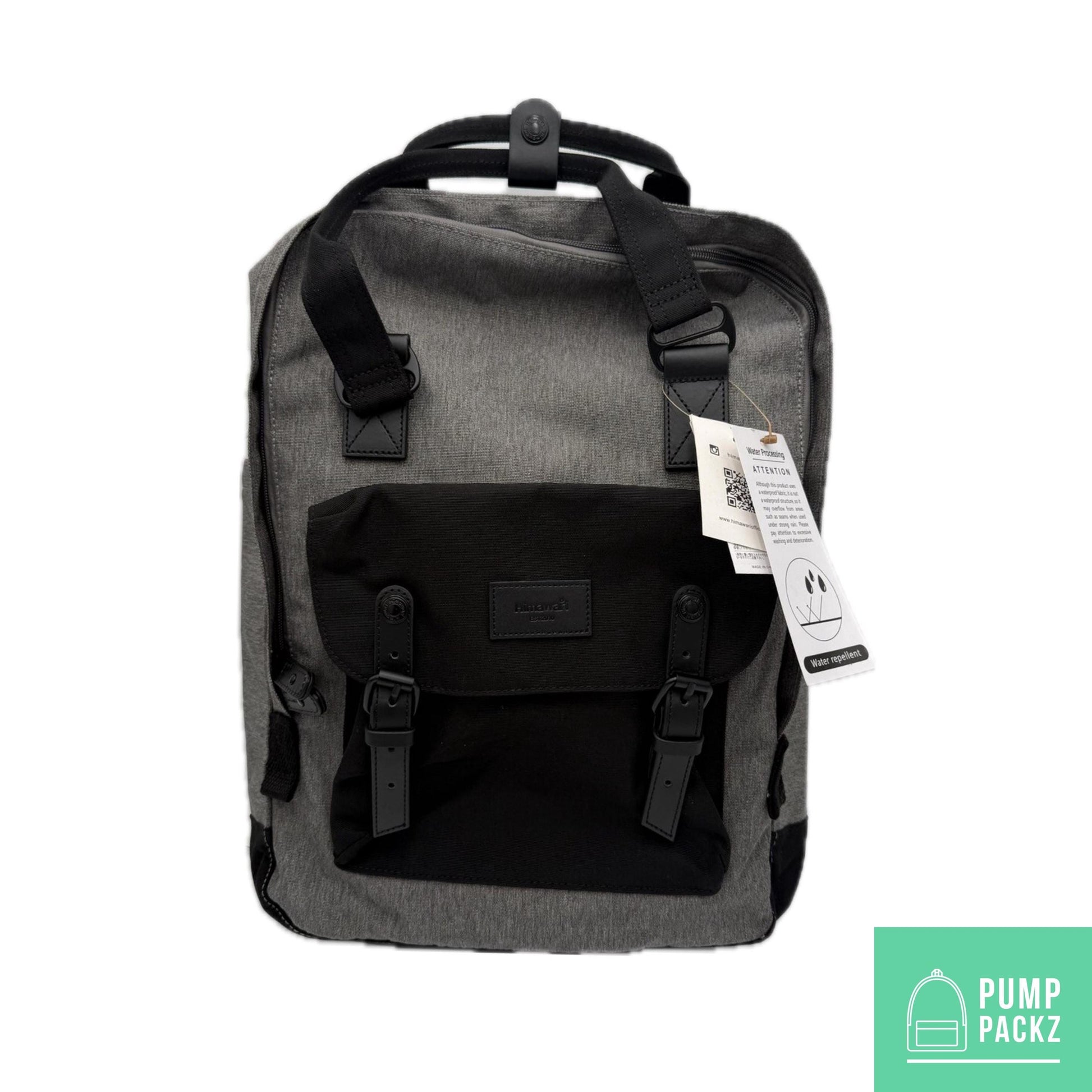 Large Feeding Tube Backpack | Grey and Black | Adapted for Kangaroo Joey/ Omni and Enteralite Infinity | 17”